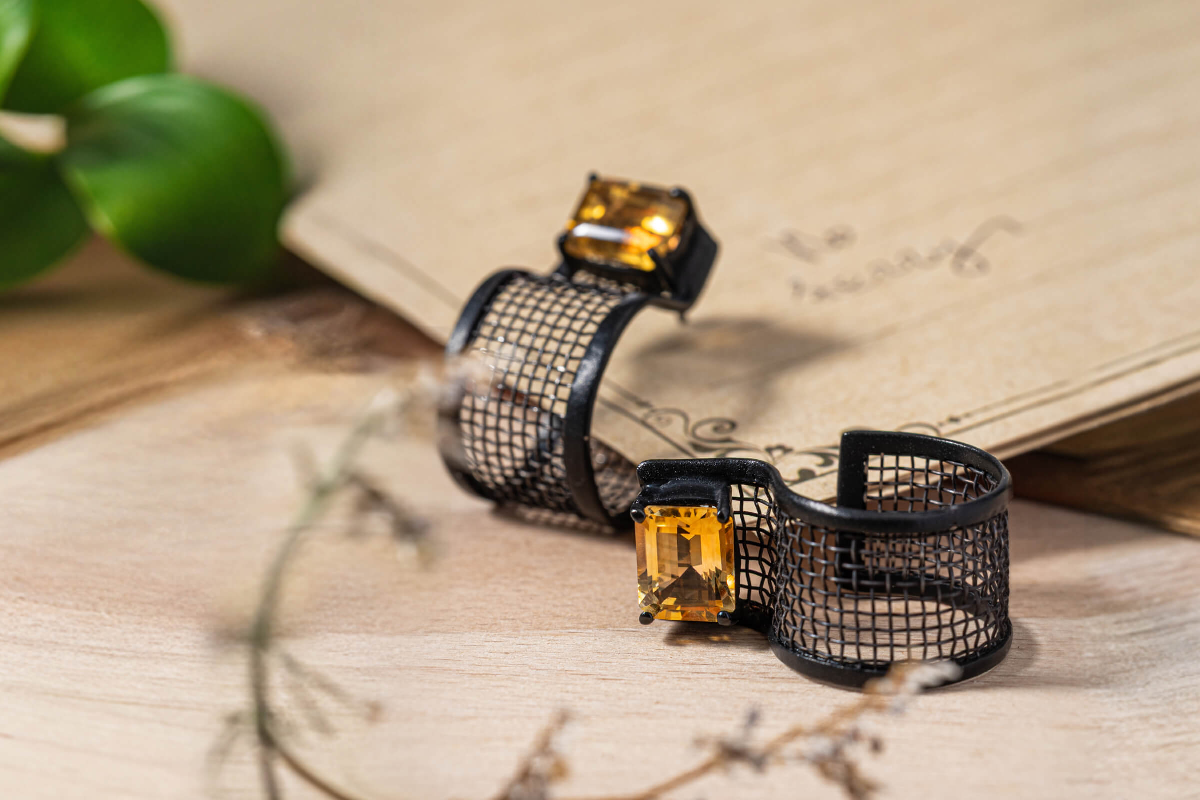 new black silver jewelry with color gemstones by german kabirski