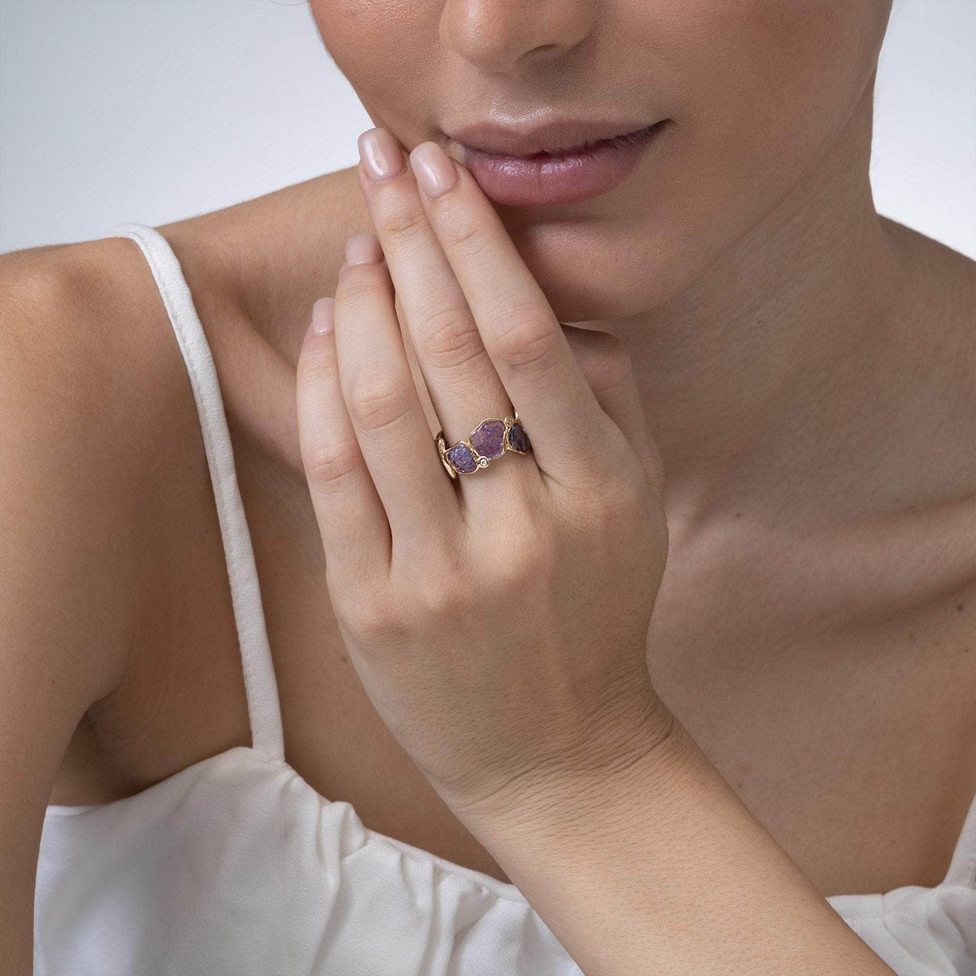 Cyrus Fancy Sapphire and Diamond Ring GERMAN KABIRSKI
