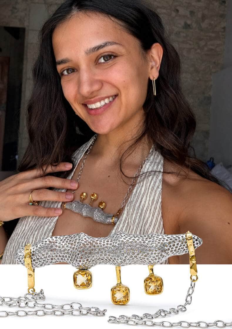 wearing German Kabirski Jewelry