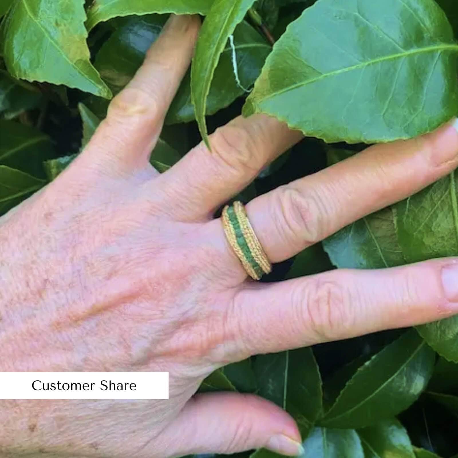 Abay Modern Engagement Ring with Natural Rough Tsavorite