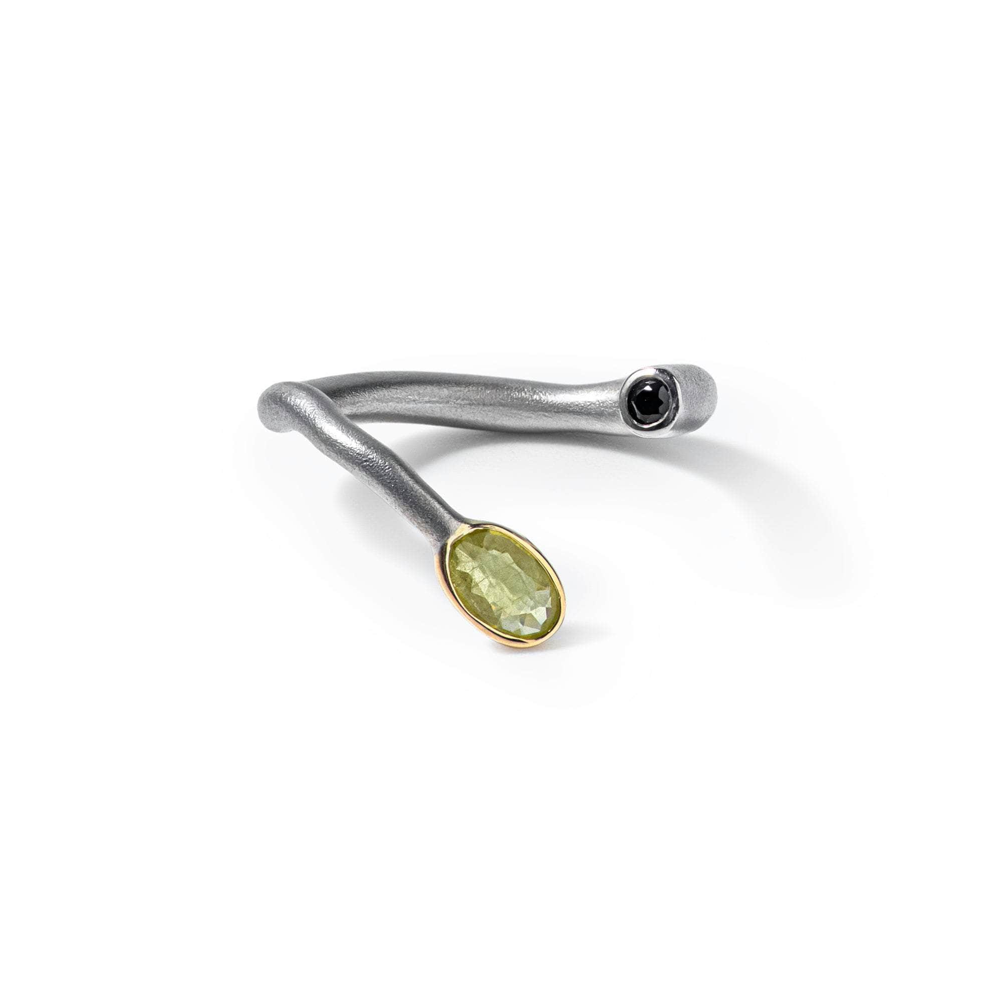 Arbor Yellow Sapphire and Black Spinel Ring