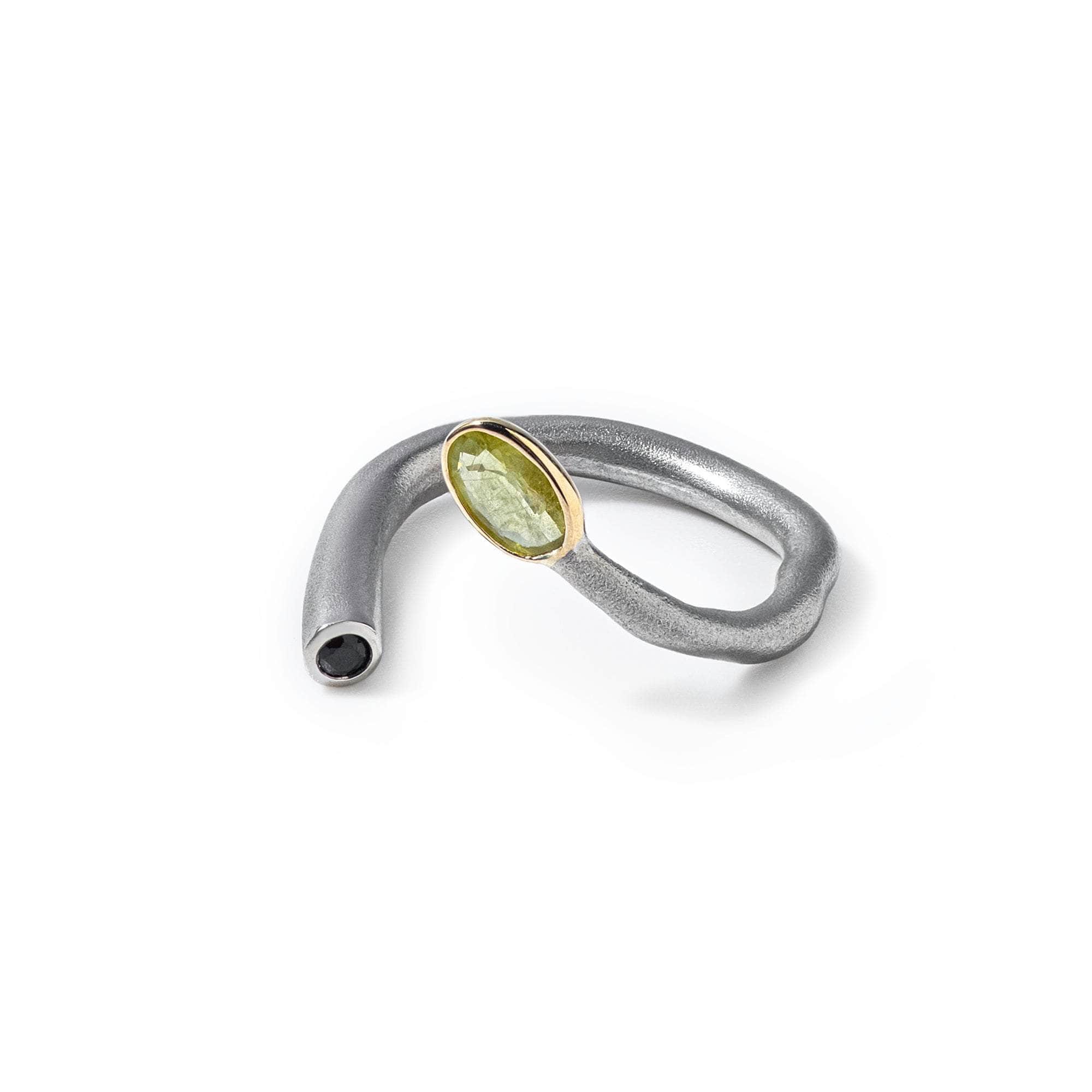 Arbor Yellow Sapphire and Black Spinel Ring