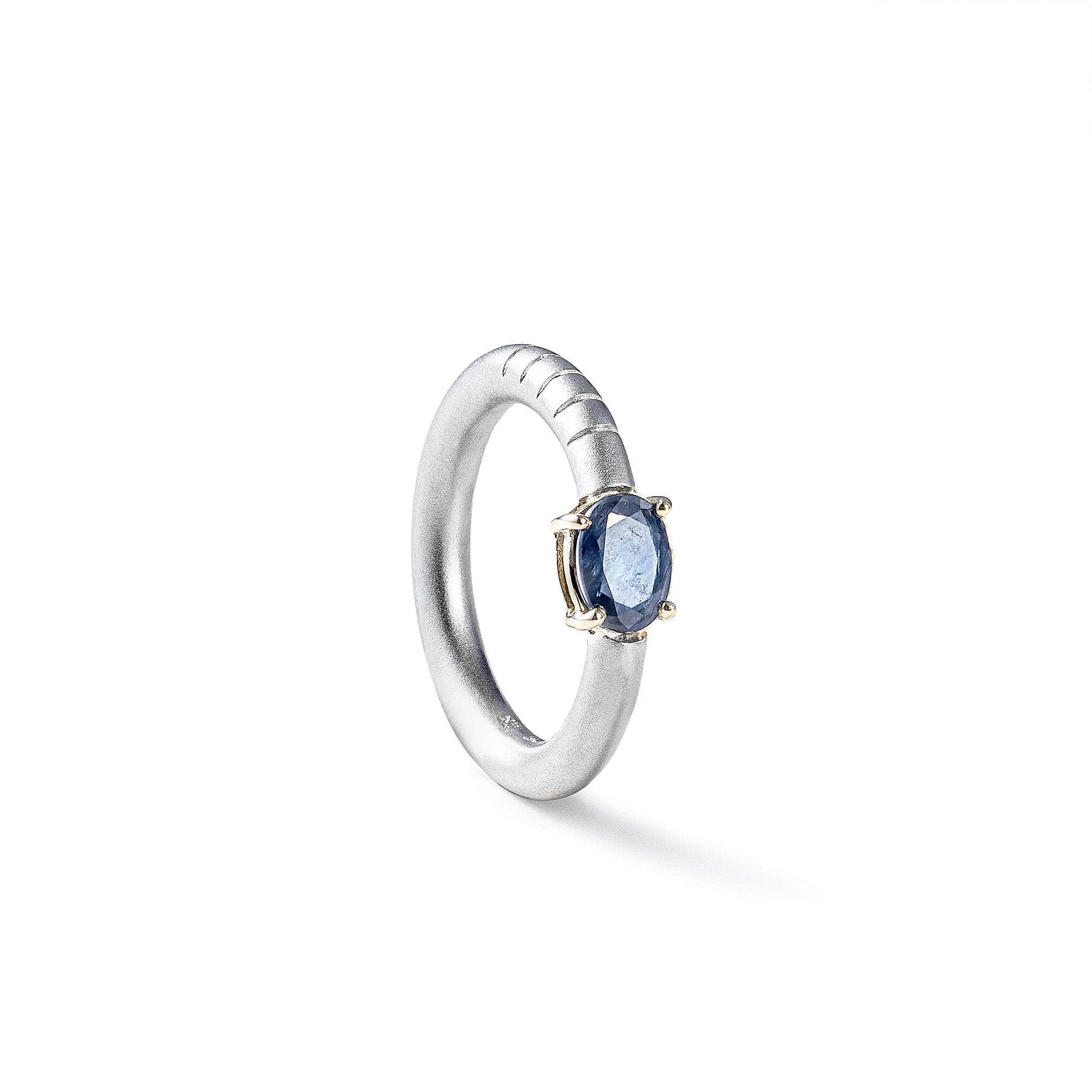 Ariadne Blue Sapphire Ring (White Rhodium) GERMAN KABIRSKI