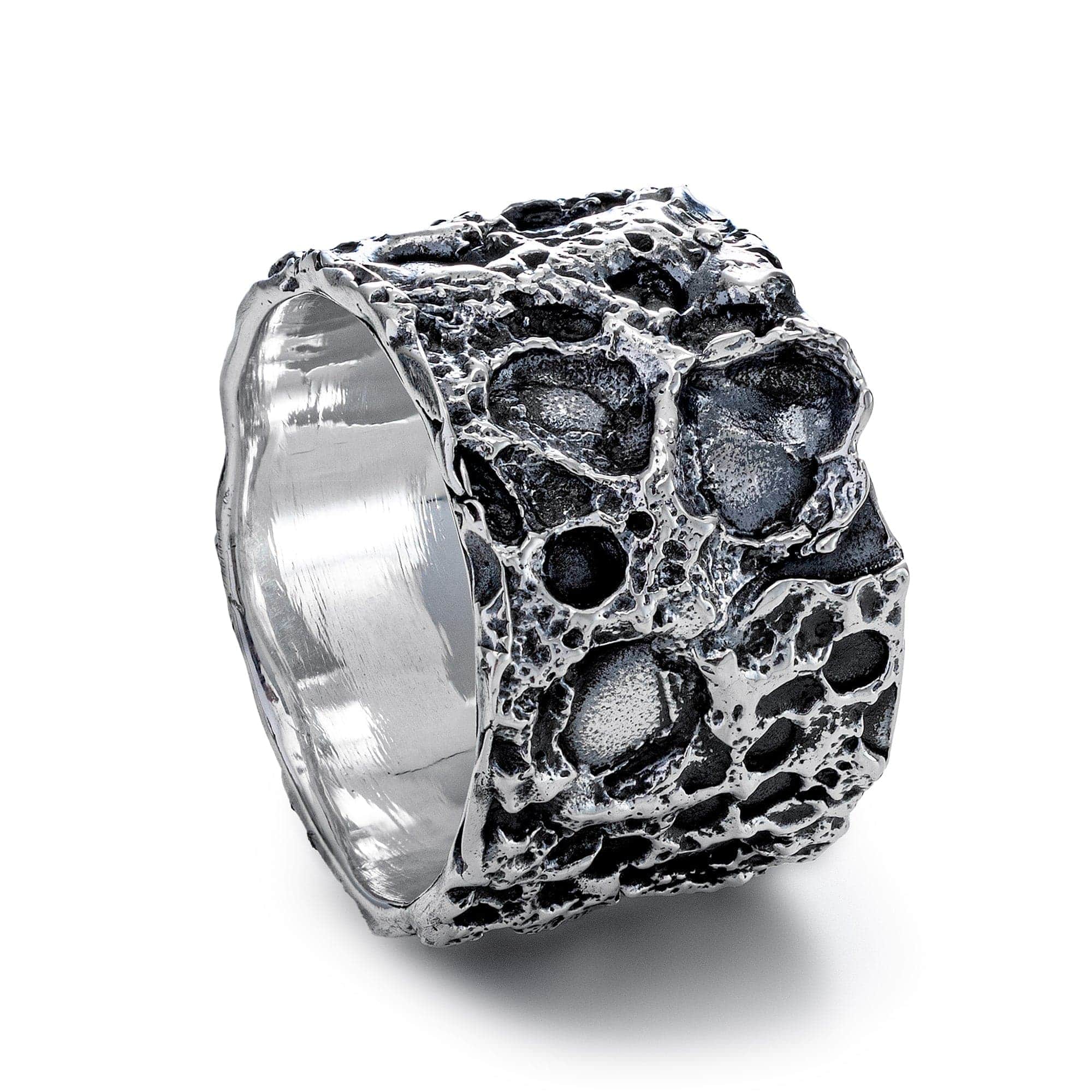 Brume Handmade Sterling Silver Ring with Rugged Texture