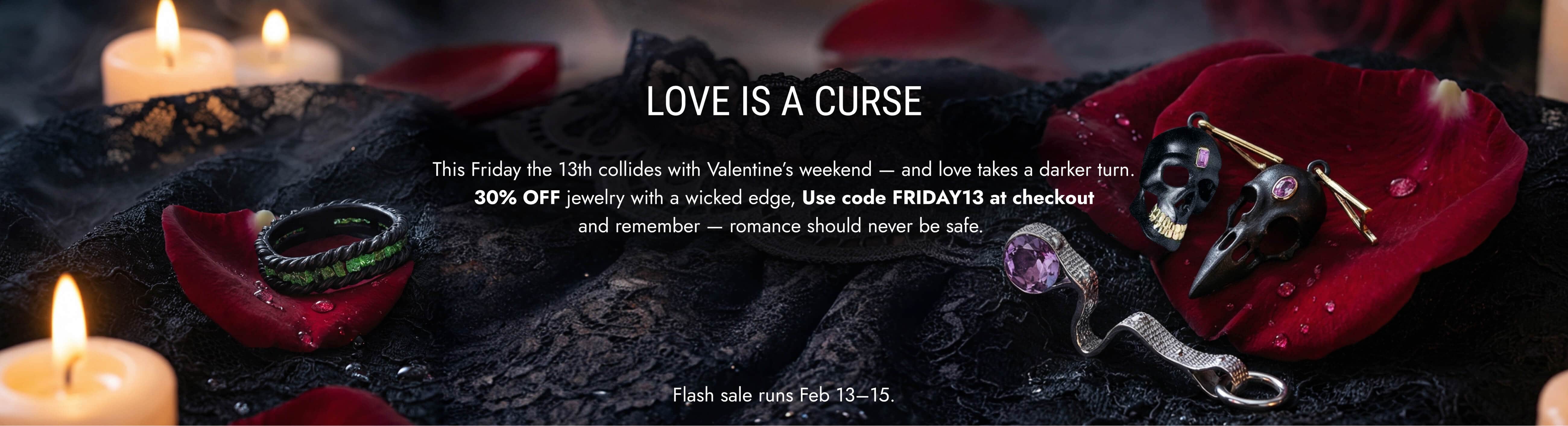Love is a Curse by german kabirski valentine's day jewelry