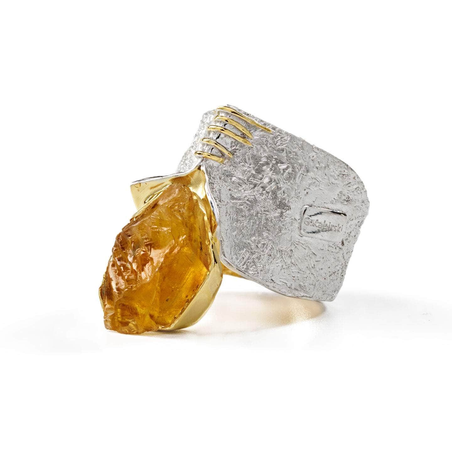 Corliss Citrine Rough Ring GERMAN KABIRSKI