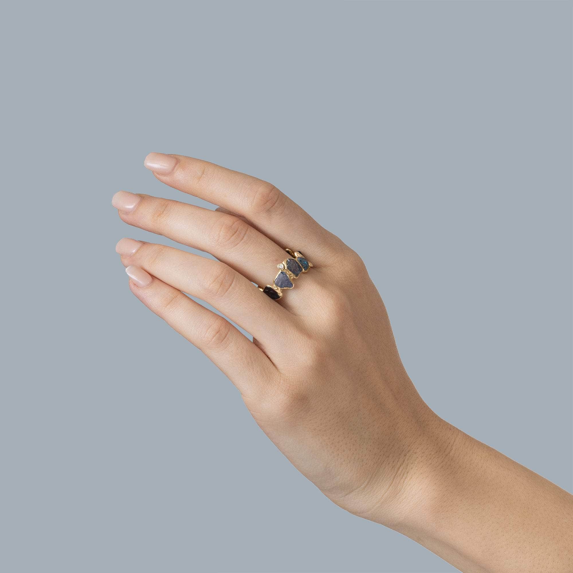 Cyrus Blue Sapphire and Diamond Ring GERMAN KABIRSKI