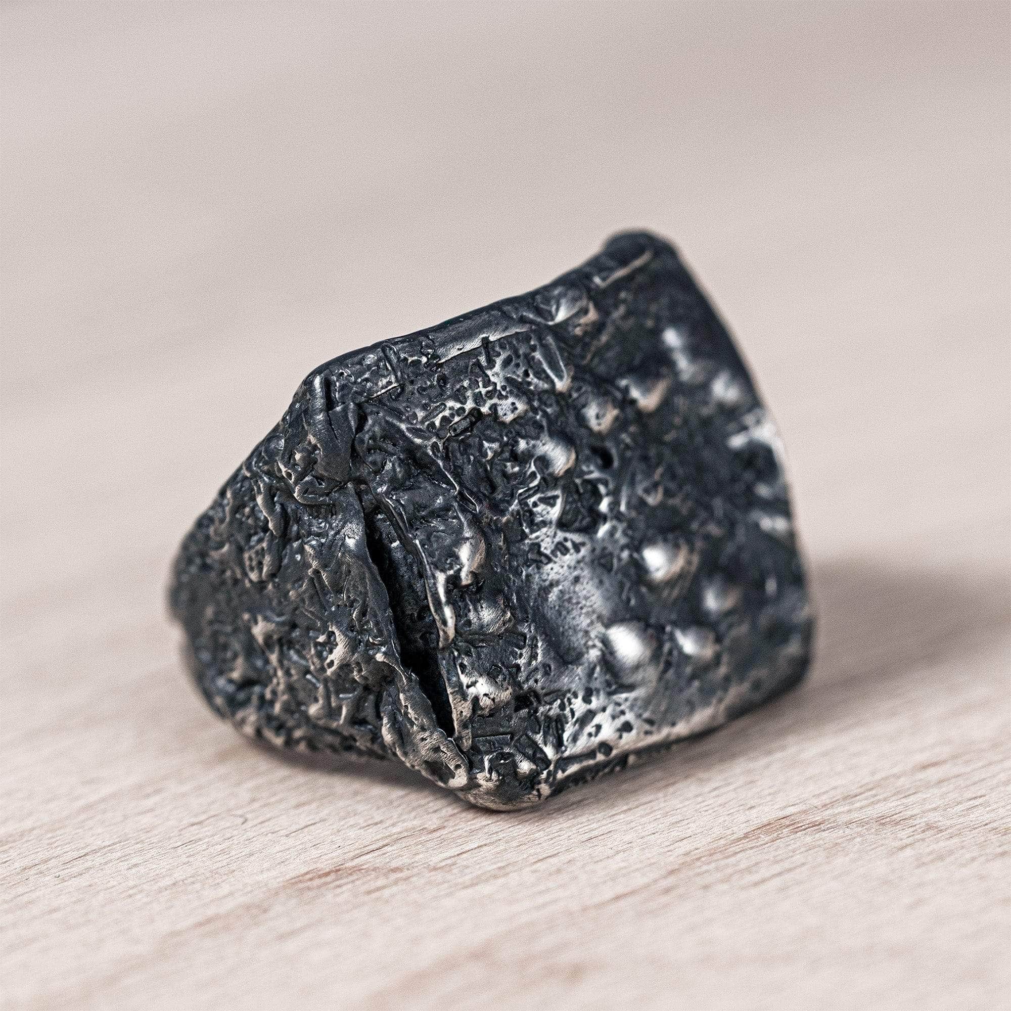 Drith Rustic Silver Ring with Natural Flowing Texture