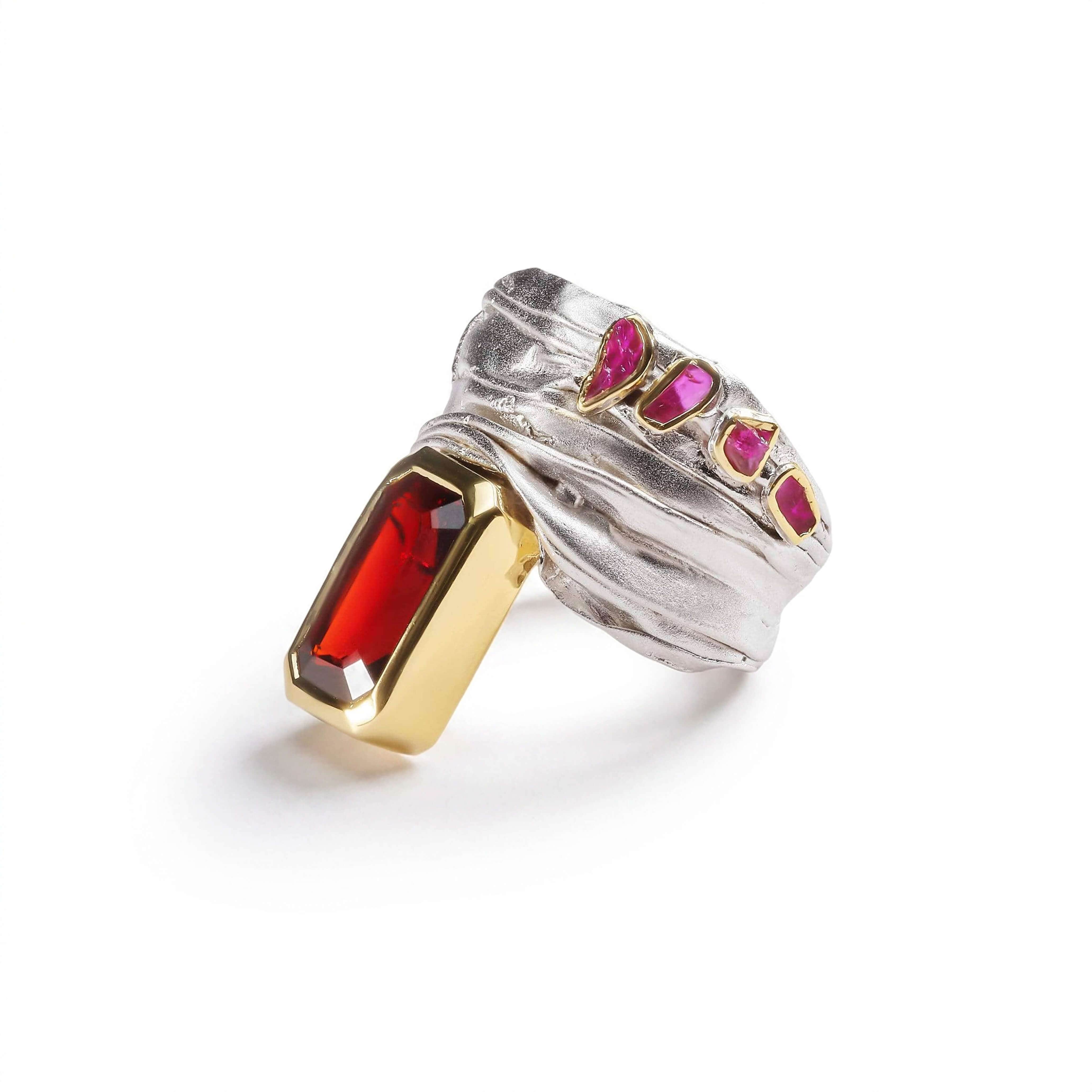 Tynis Garnet and Ruby Ring