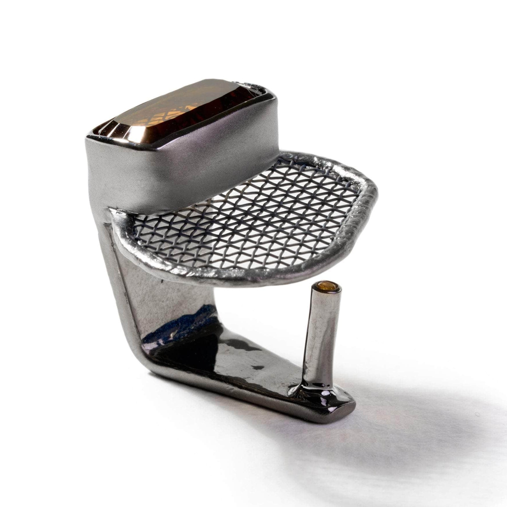 Adra Smoky Quartz and Yellow Sapphire Ring GERMAN KABIRSKI