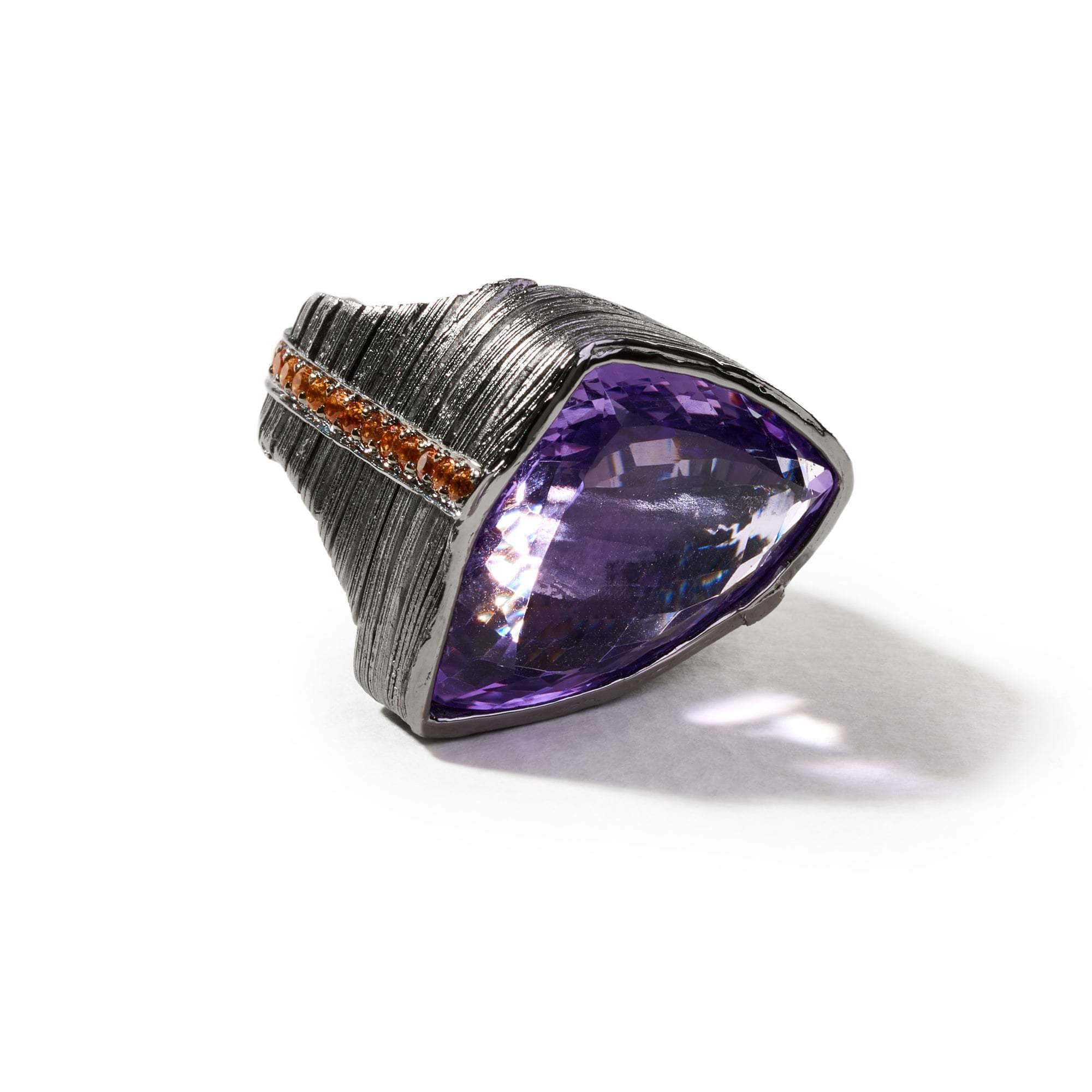 Nous Amethyst and Orange Sapphire Ring GERMAN KABIRSKI