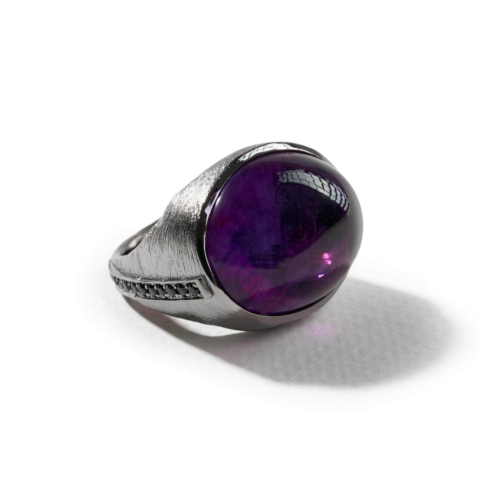 Thame Amethyst and Black Spinel Ring GERMAN KABIRSKI