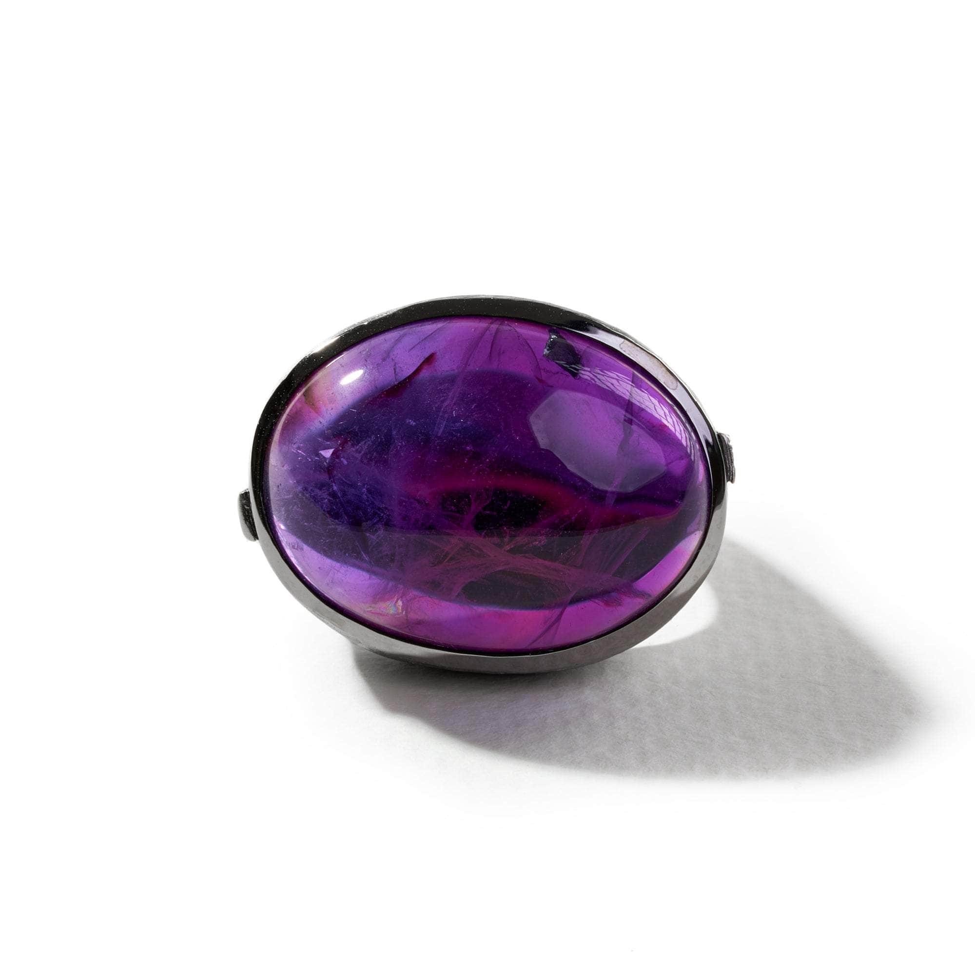 Thame Amethyst and Black Spinel Ring GERMAN KABIRSKI