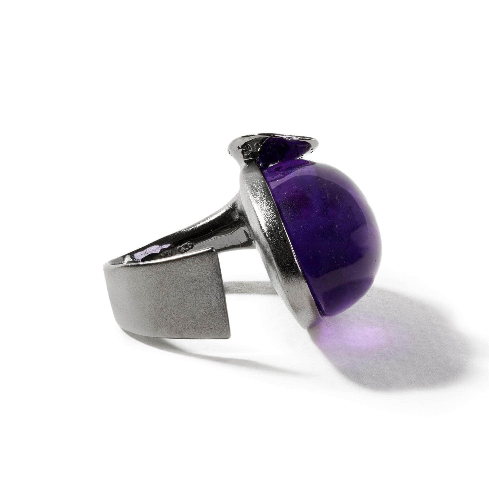 Henn Amethyst and Black Spinel Ring GERMAN KABIRSKI