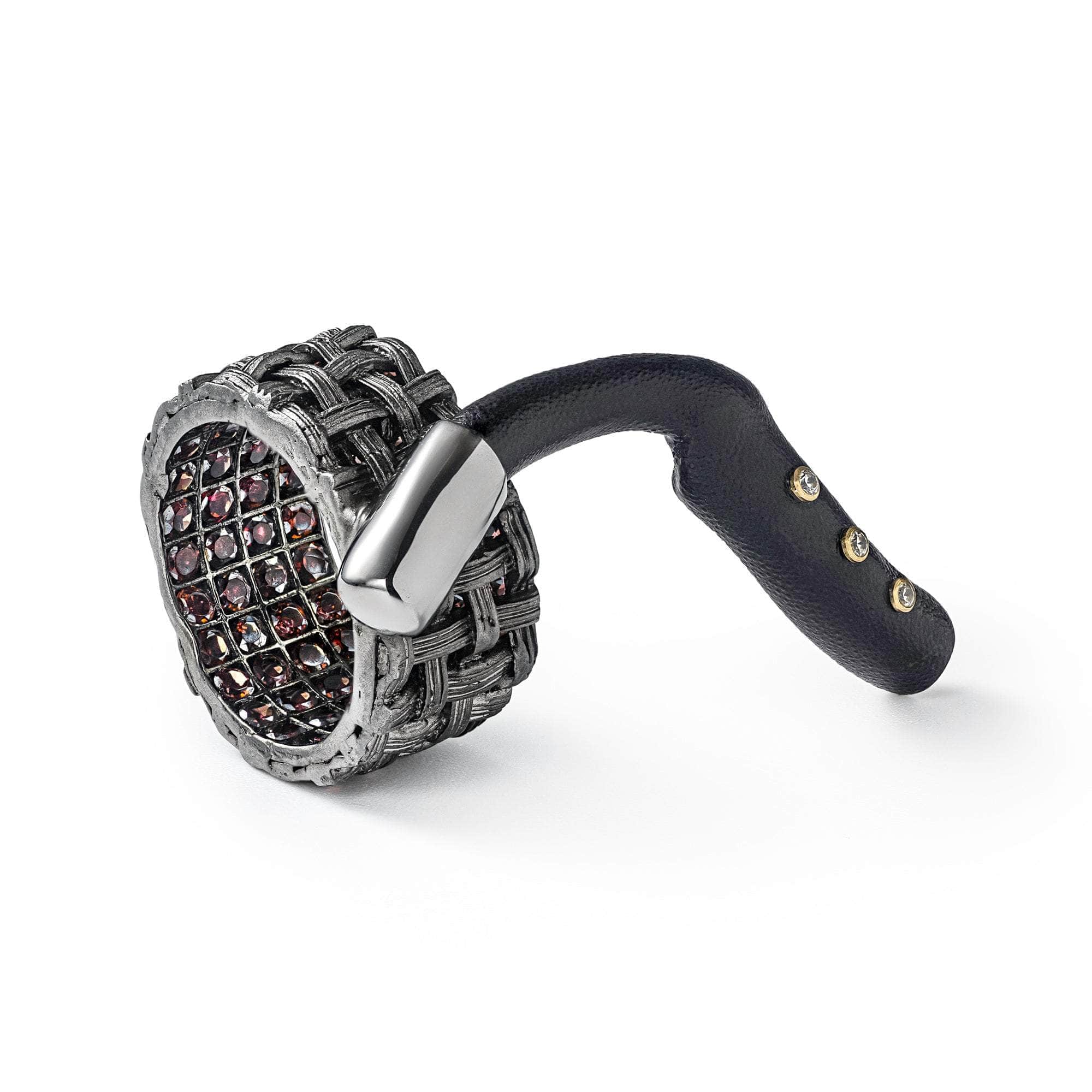 Merope Coral and Sapphire Ring