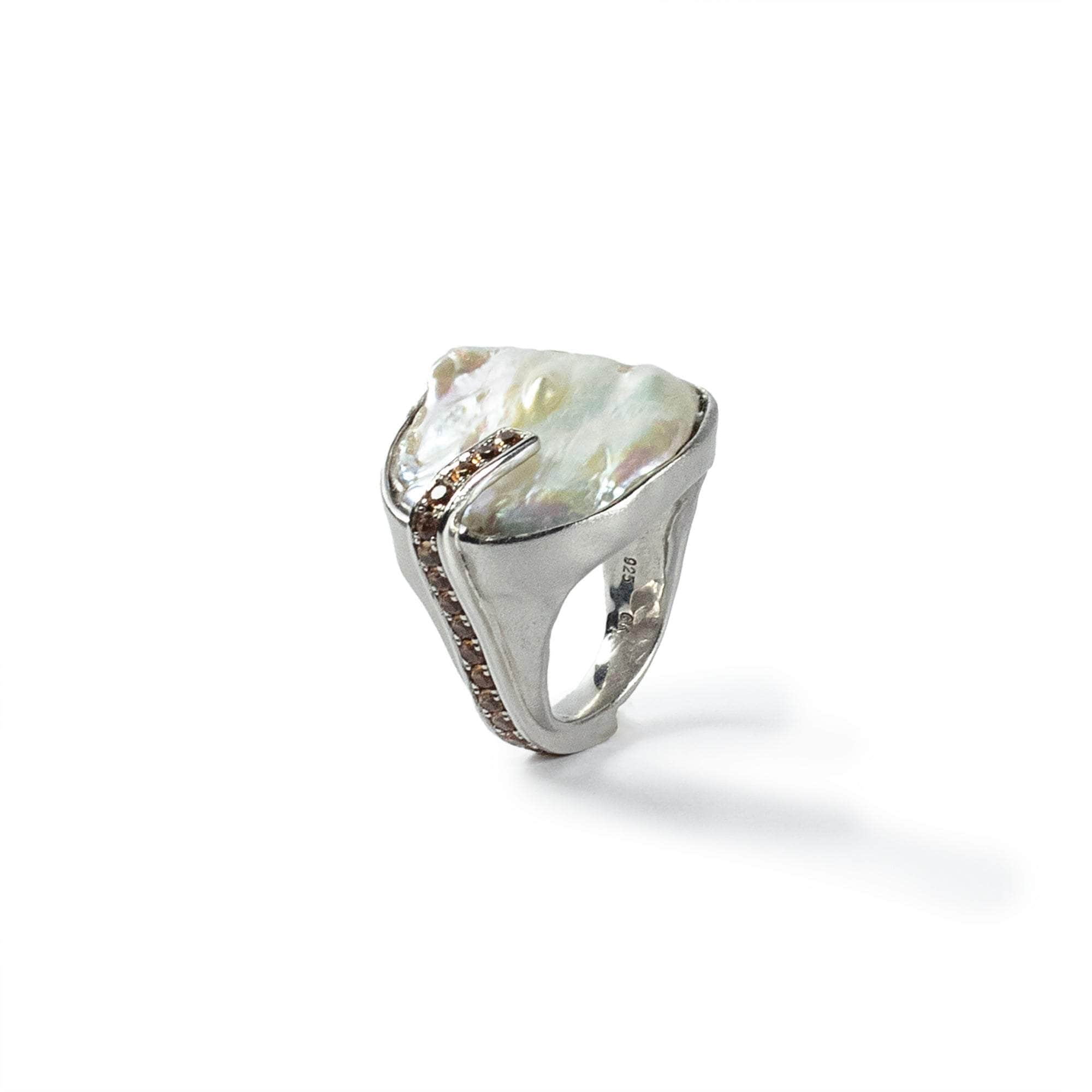 Pualu Pearl and Sapphire Ring