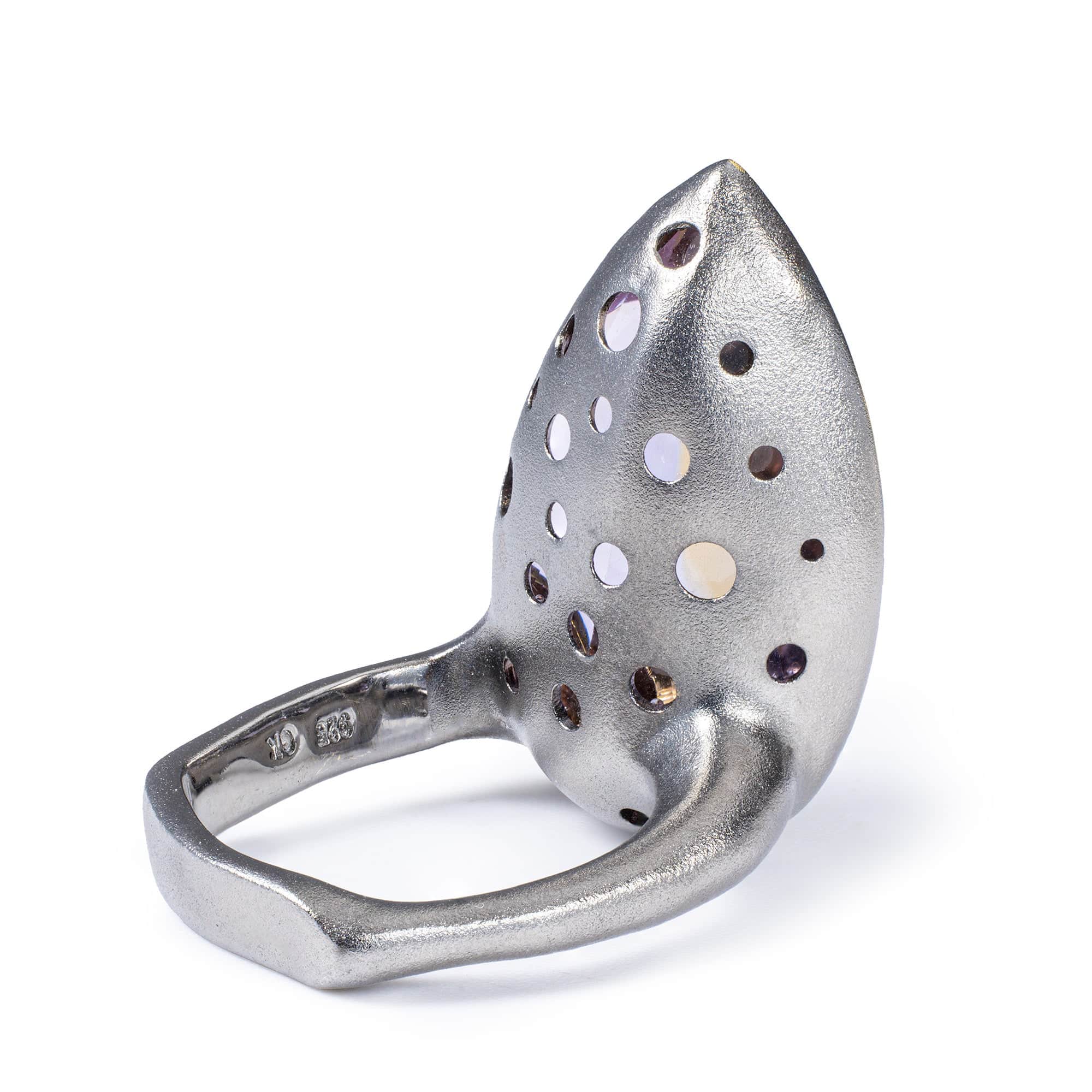 Roxa Singular Edition Sterling Silver Ring With Ametrine & Pink Tourmaline