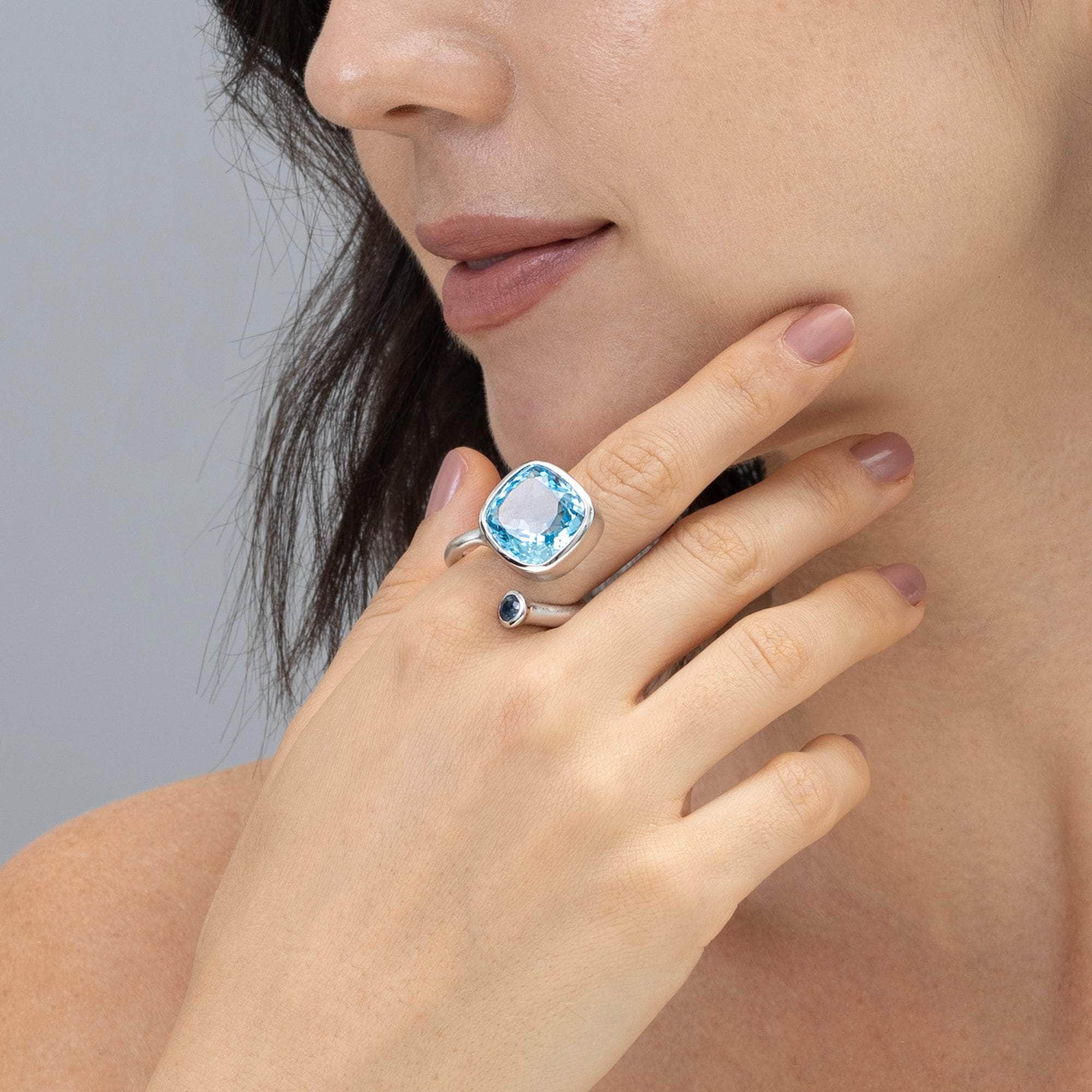 Hann Topaz and Sapphire Ring