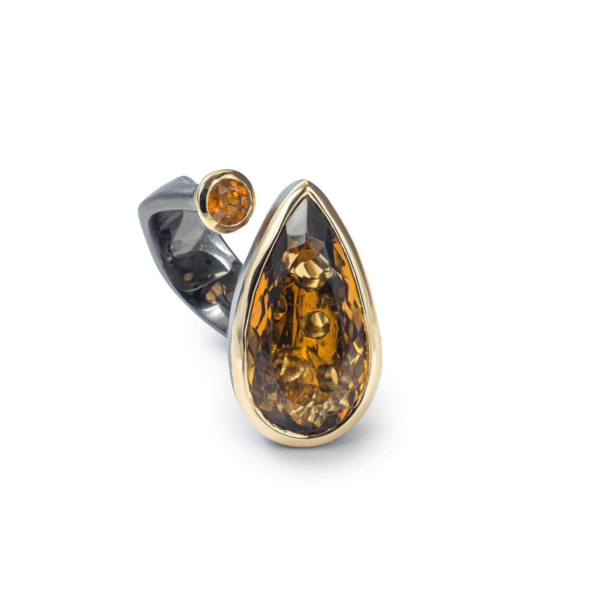 Tallis Citrine and Sapphire Ring