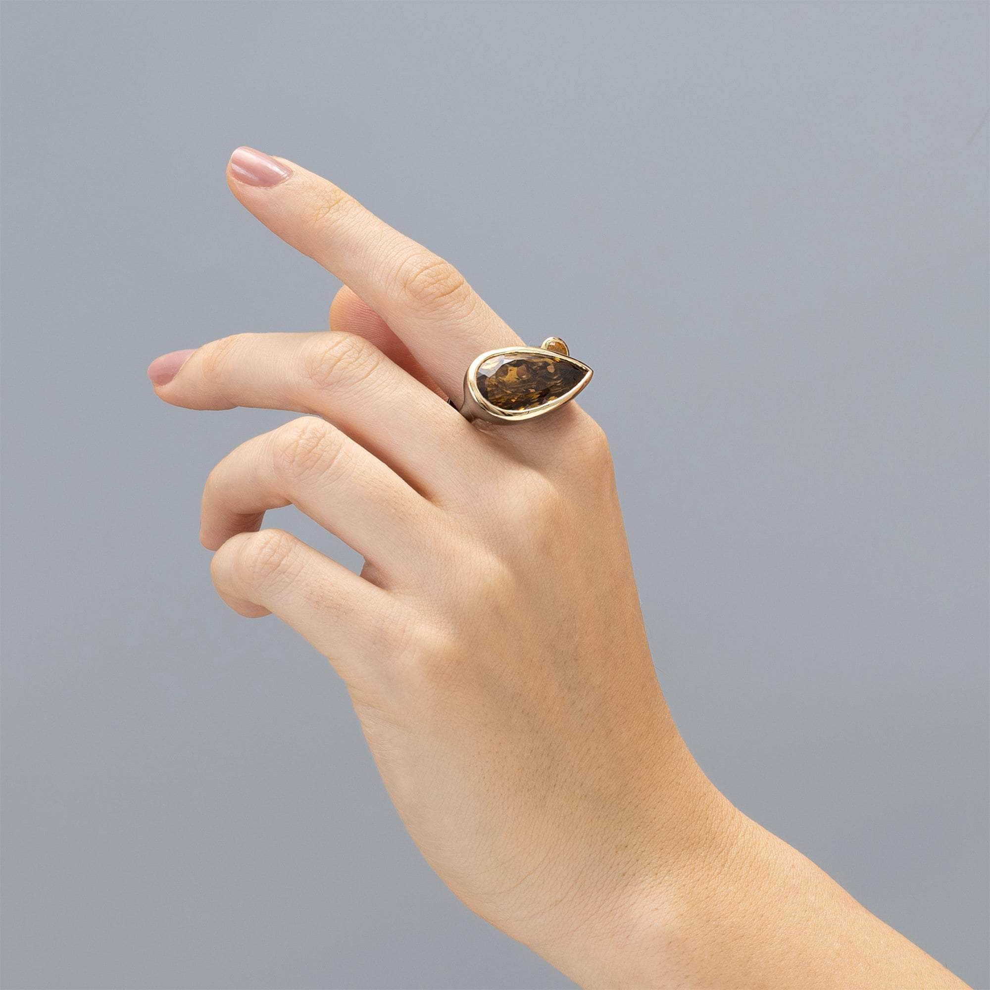 Tallis Citrine and Sapphire Ring