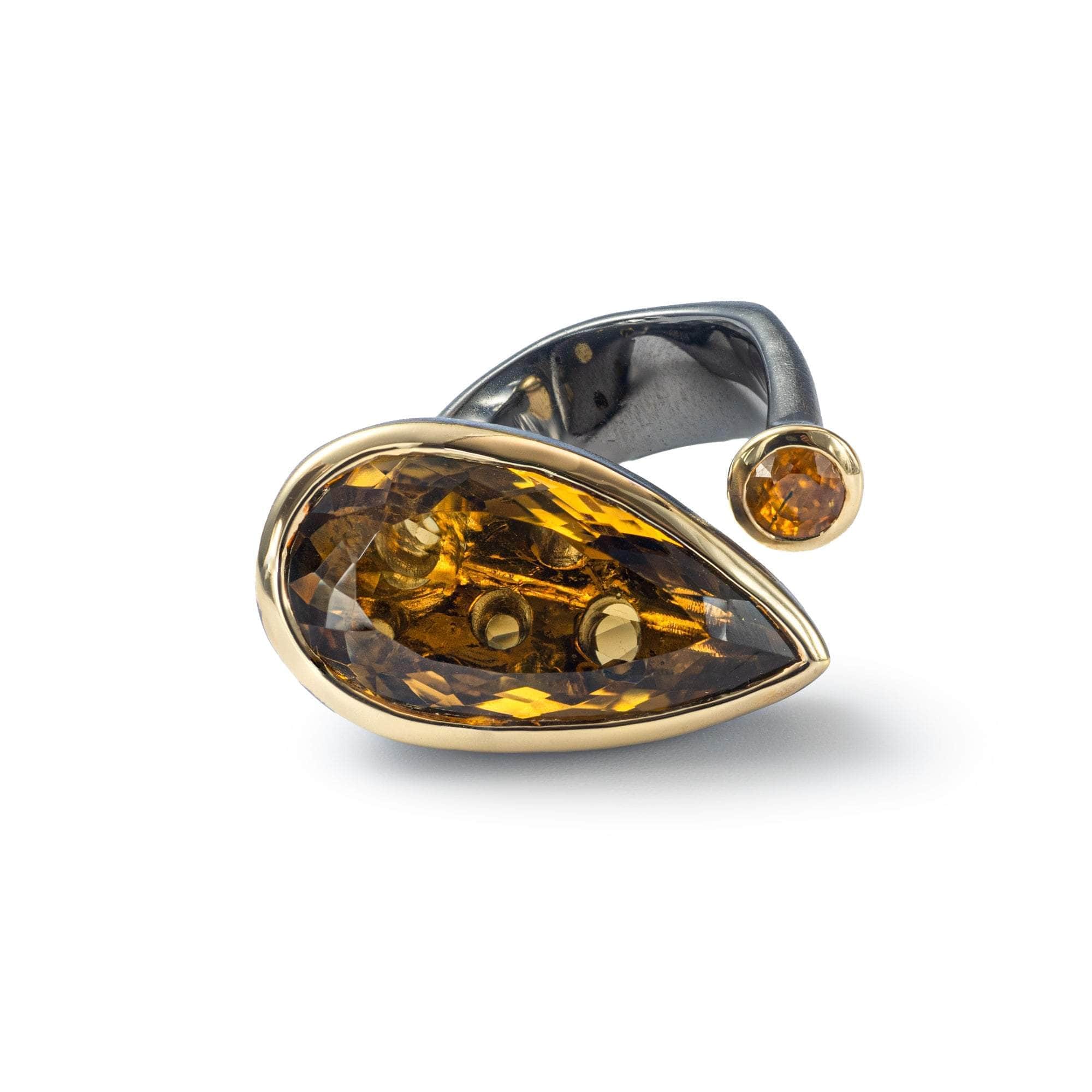Tallis Citrine and Sapphire Ring