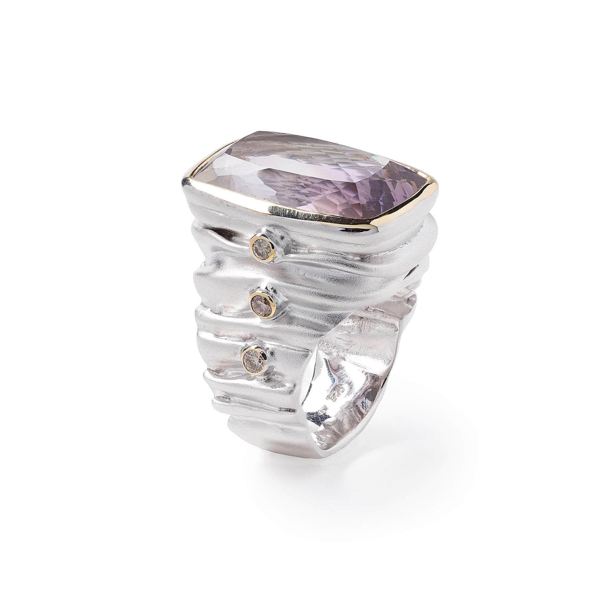 Zao Ametrine and Diamond Ring