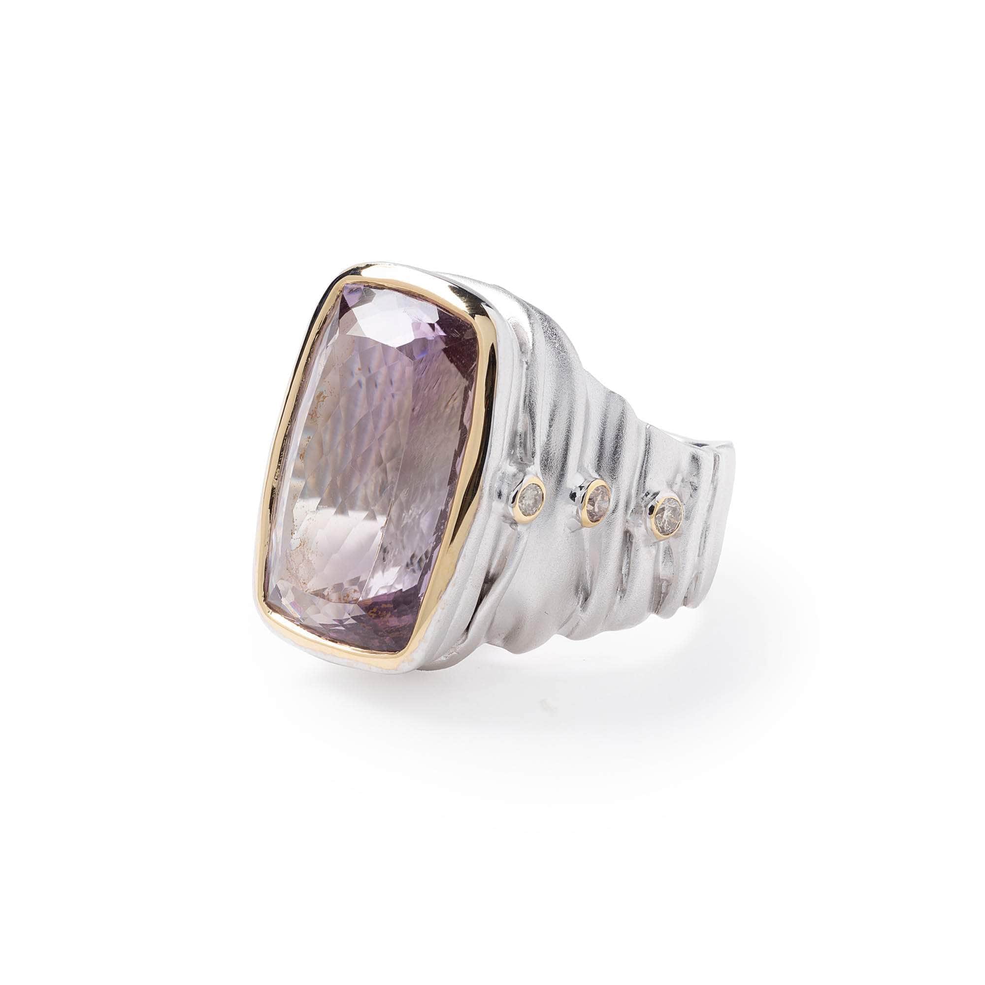 Zao Ametrine and Diamond Ring