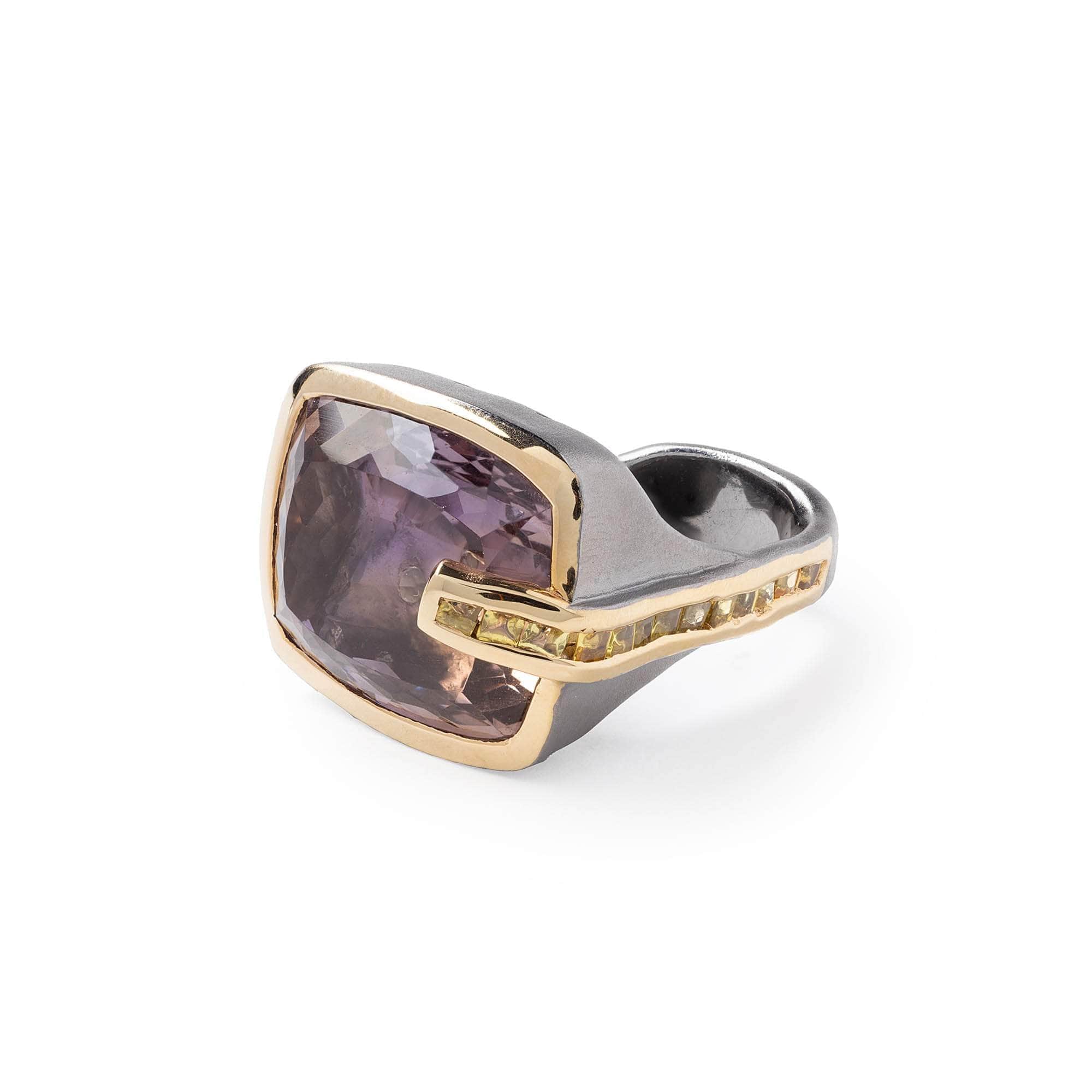 Ike Ametrine and Sapphire Ring