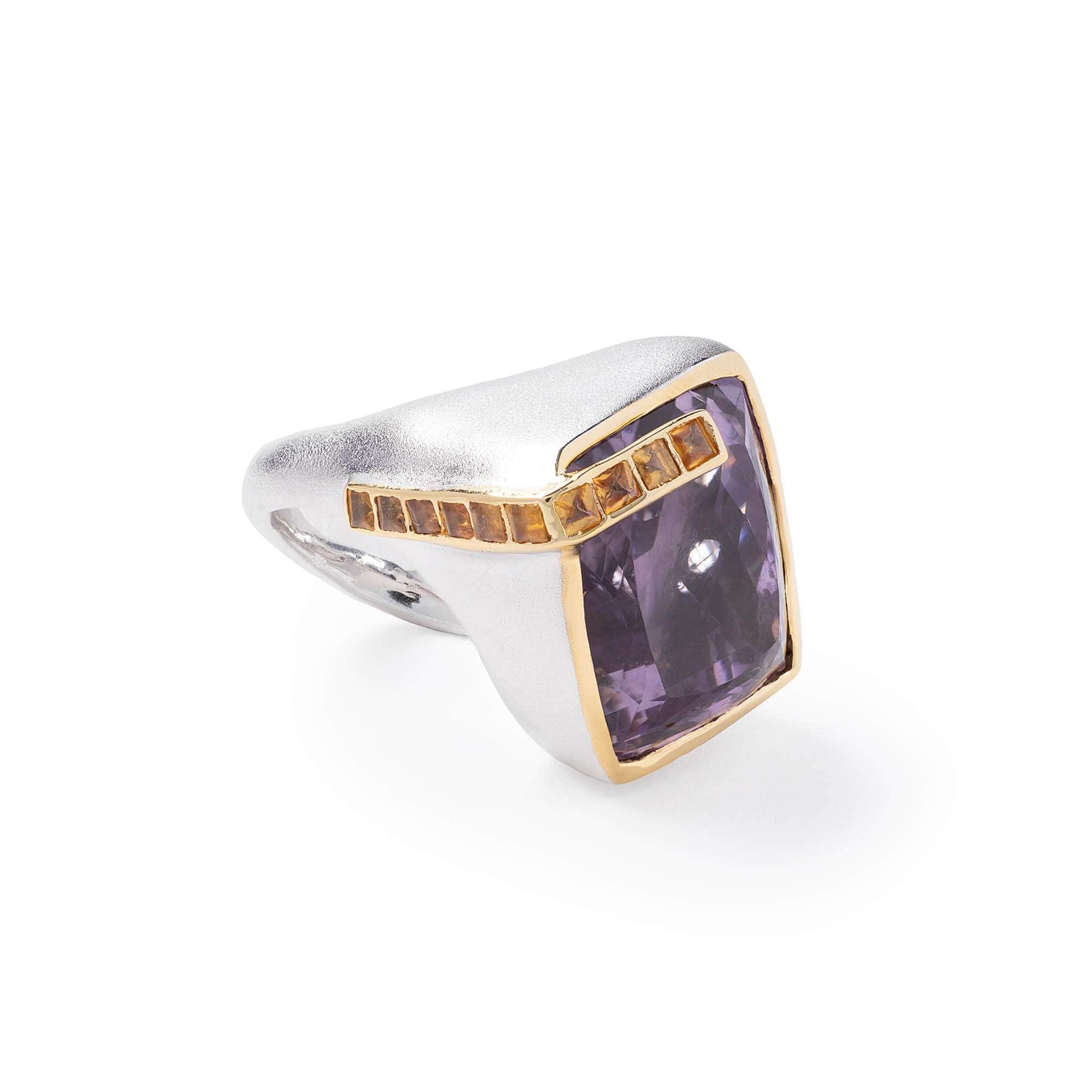 Chulla Amethyst and Sapphire Ring