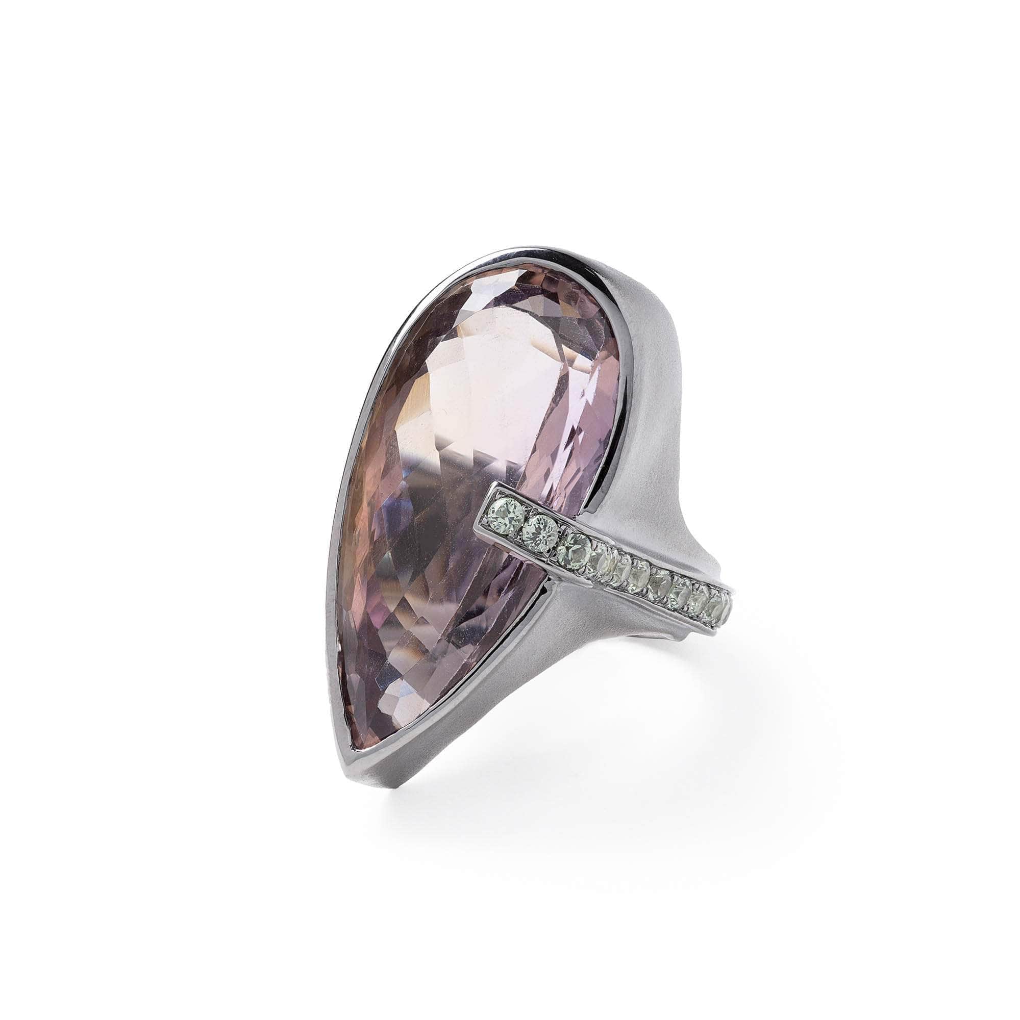 Lotah Ametrine and Sapphire Ring