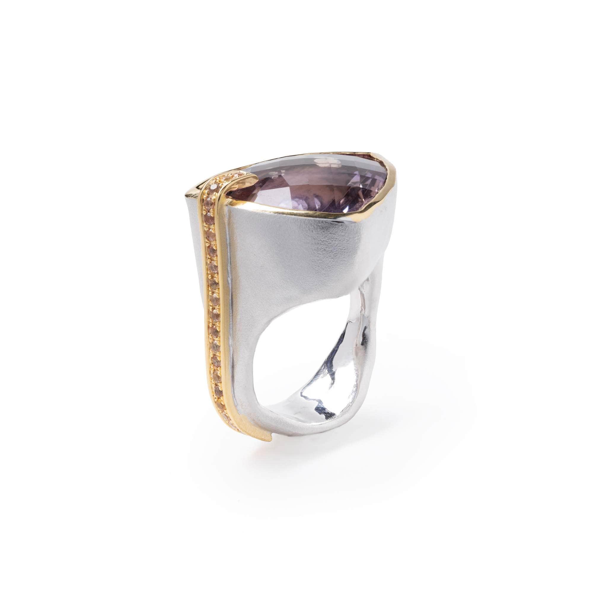 Audas Ametrine and Sapphire Ring