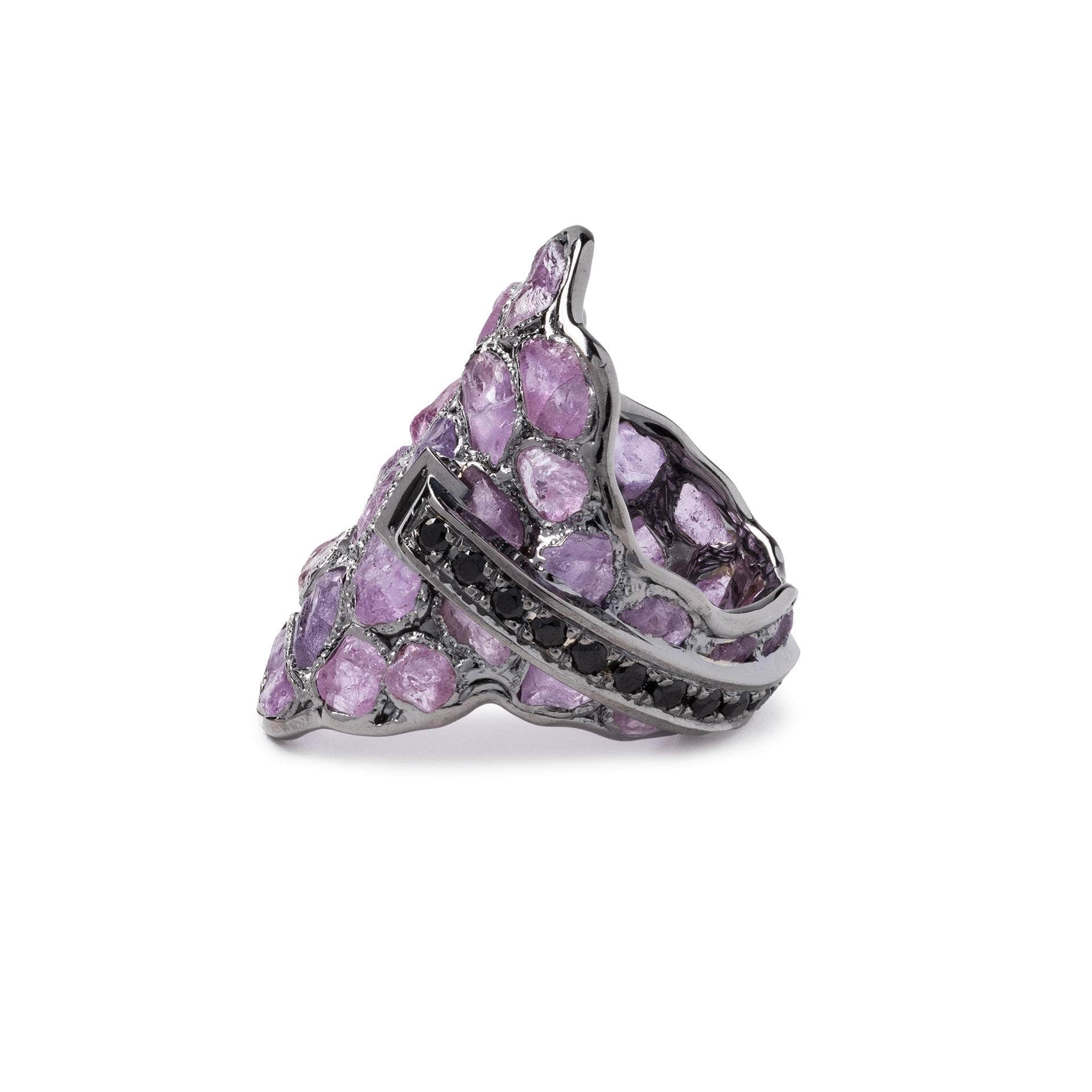 Jedd Rough Sapphire and Spinel Ring