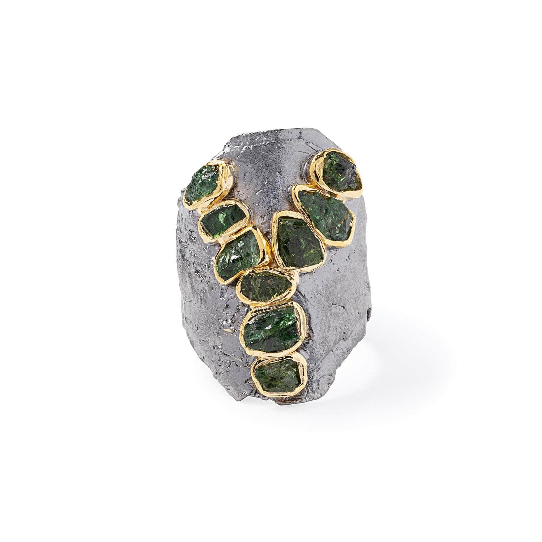 Hatva Rough Chrome Diopside Ring