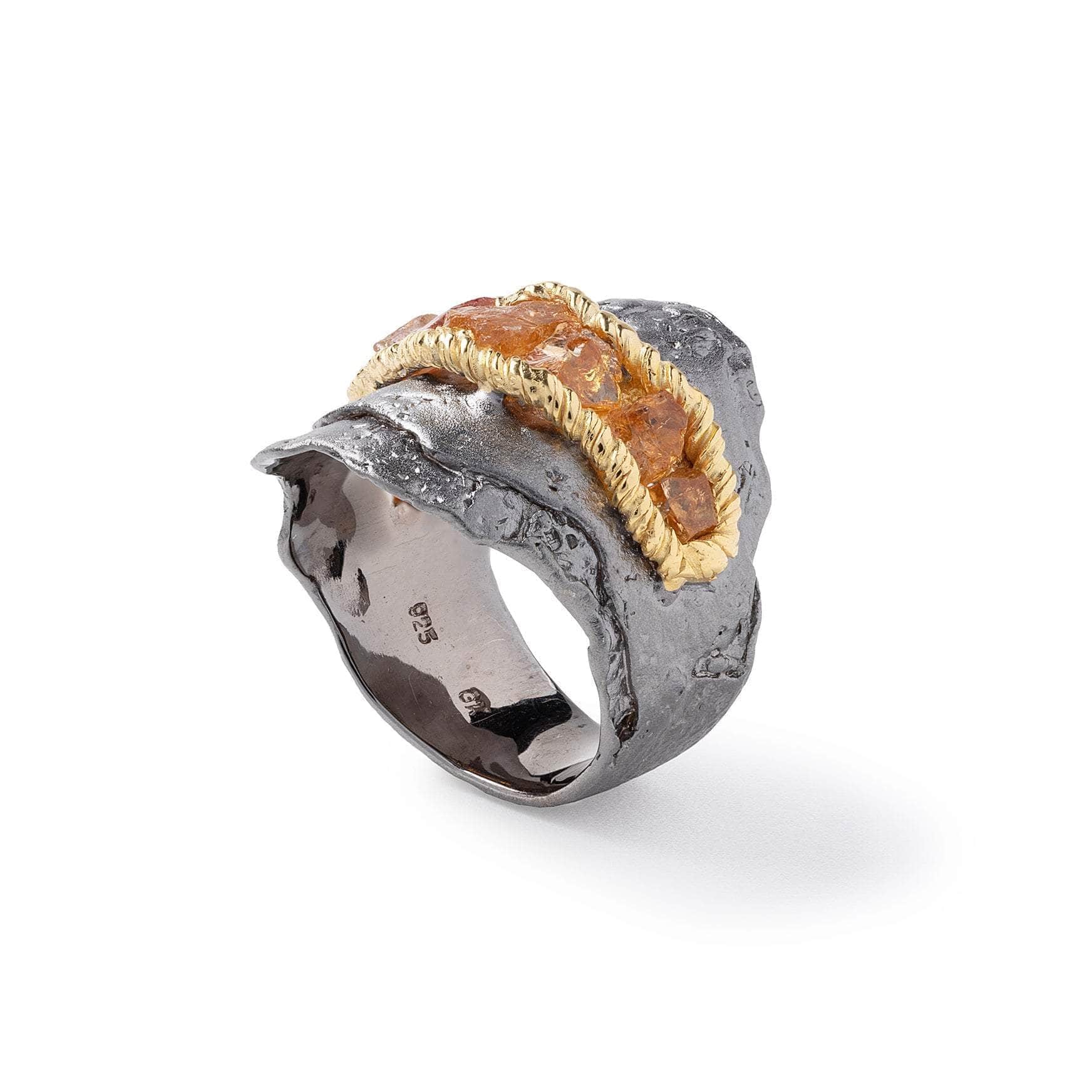 Pleo Rough Spessartine Garnet Ring