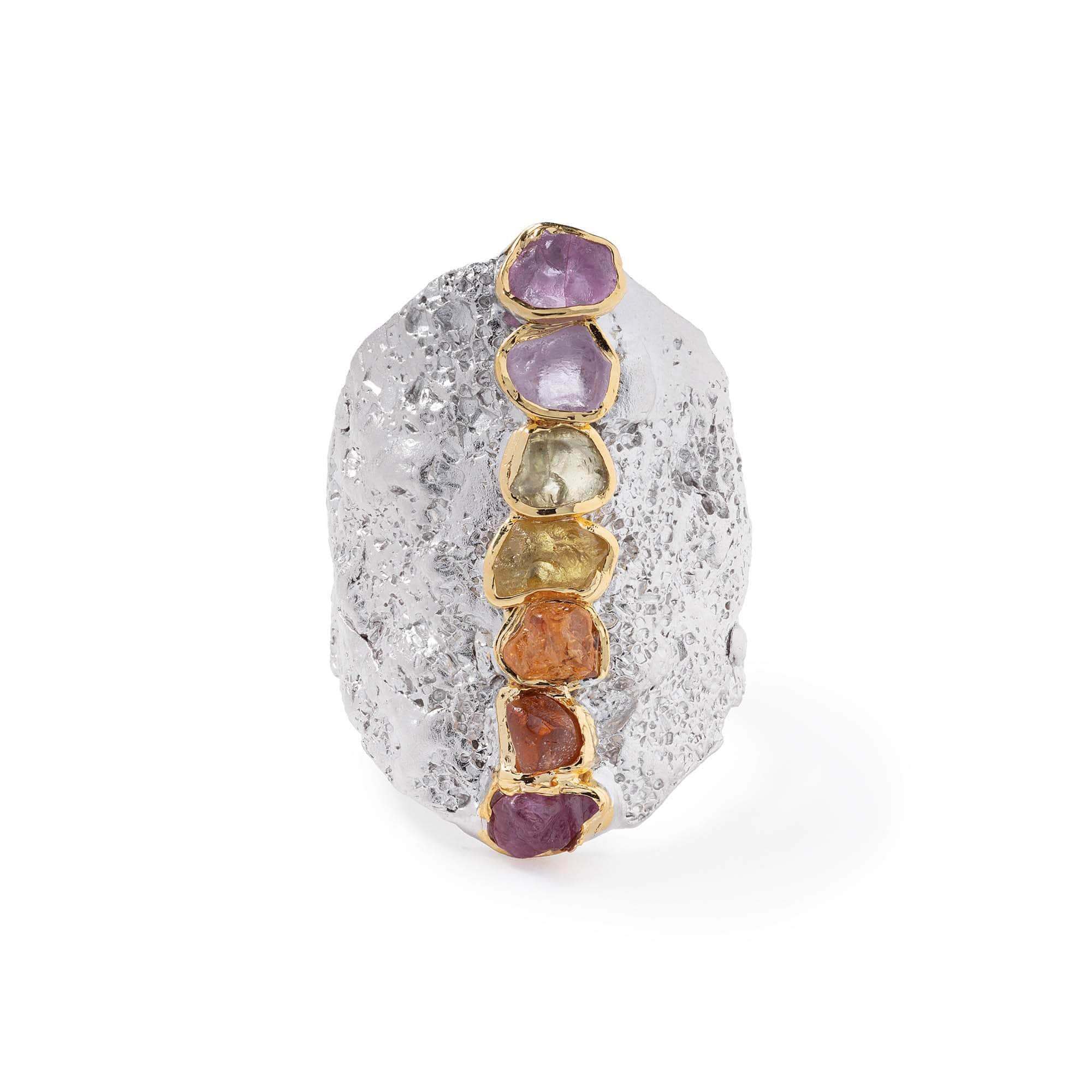 Rama Rough Sapphire and Ruby Ring