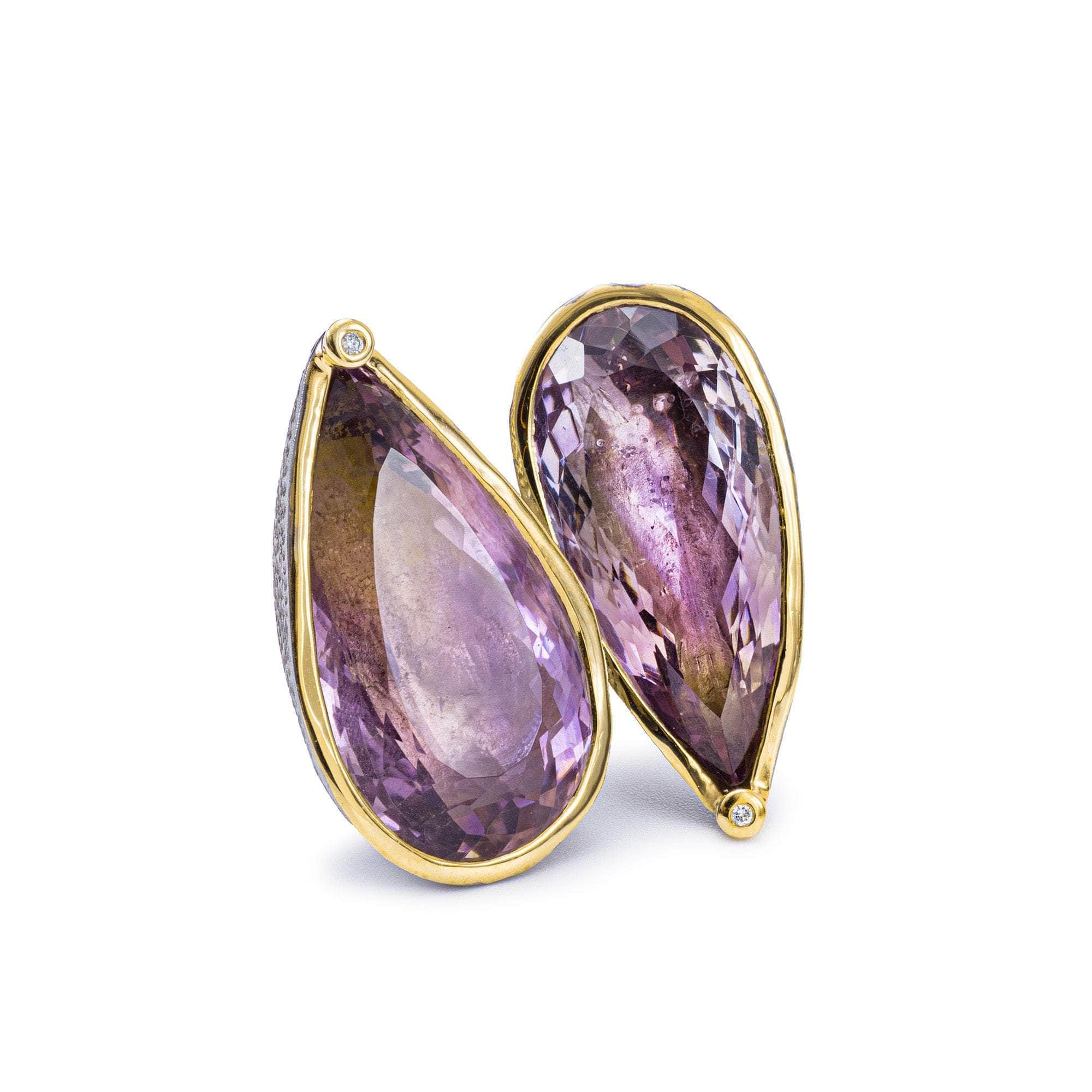 Enif Amethyst and Diamond Ring