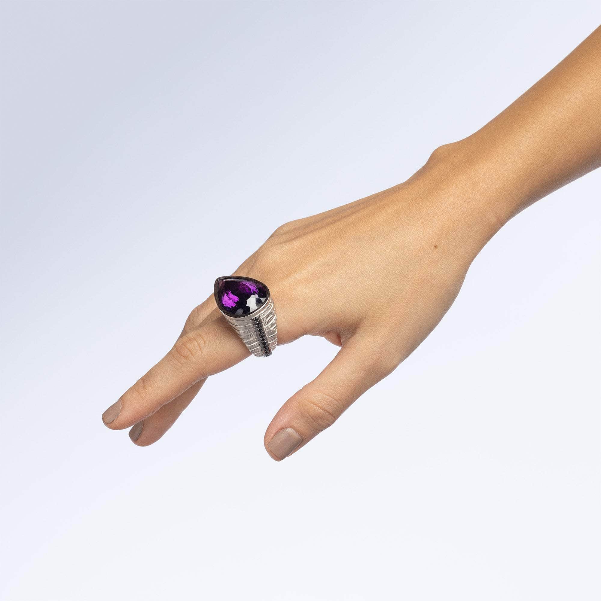 Cassius Amethyst and Spinel Ring
