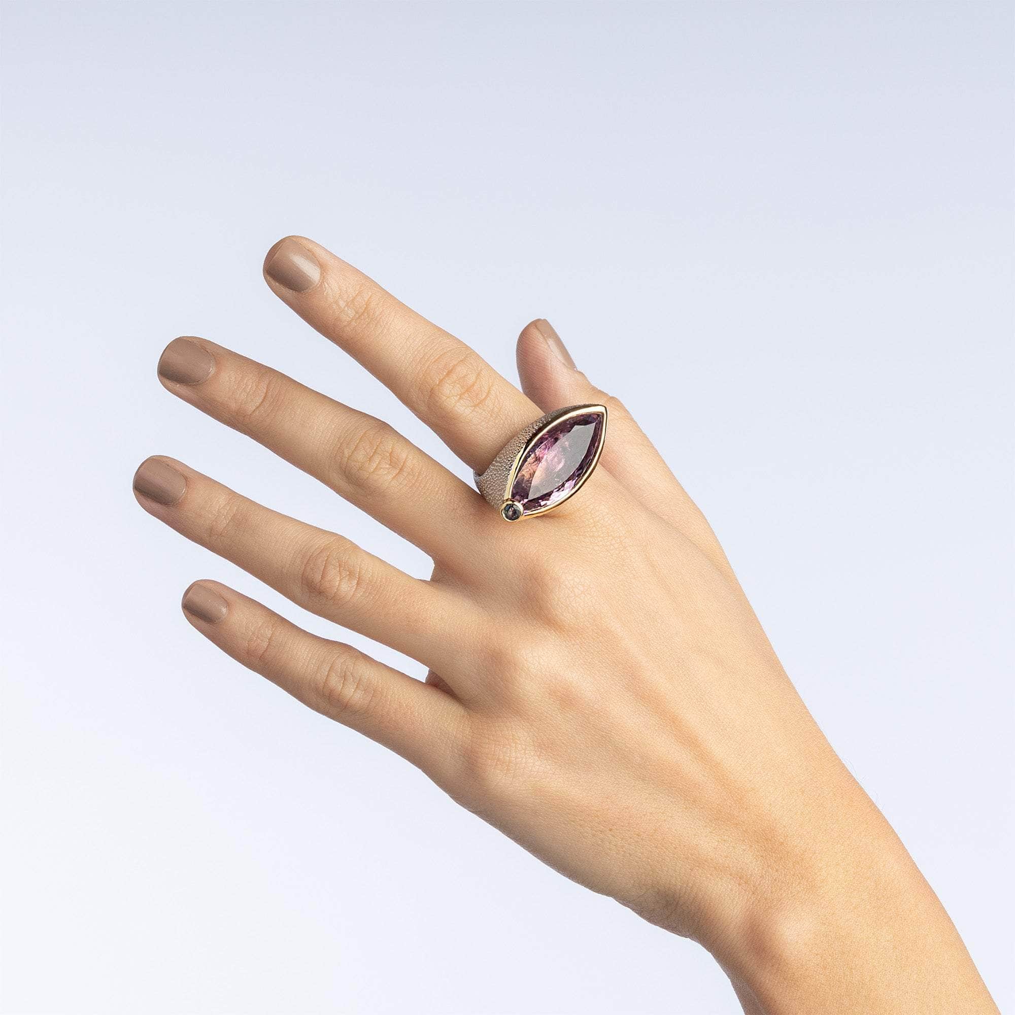 Ikigai Amethyst and Sapphire Ring