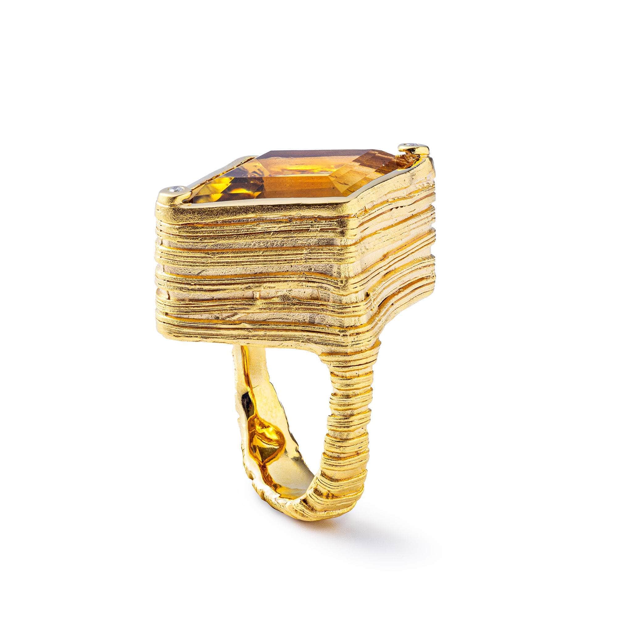 Fraser Citrine and Diamond Ring
