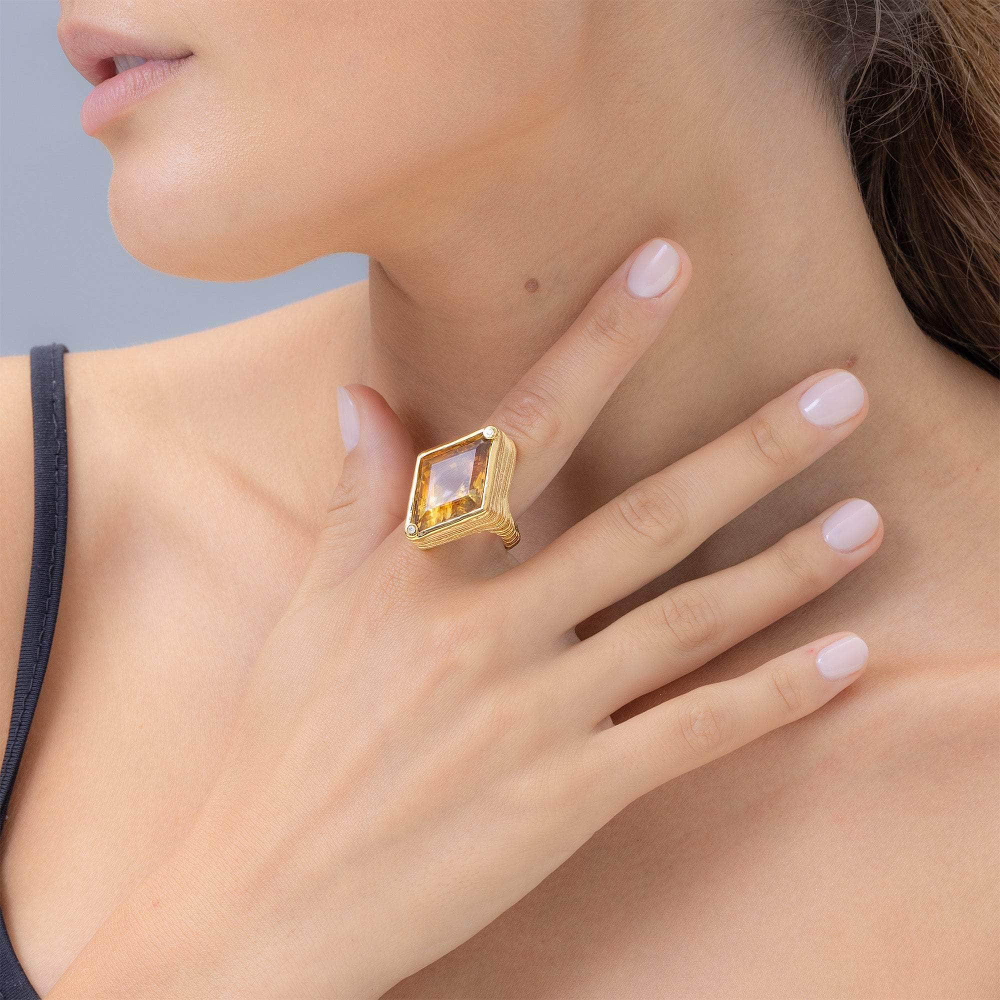 Fraser Citrine and Diamond Ring