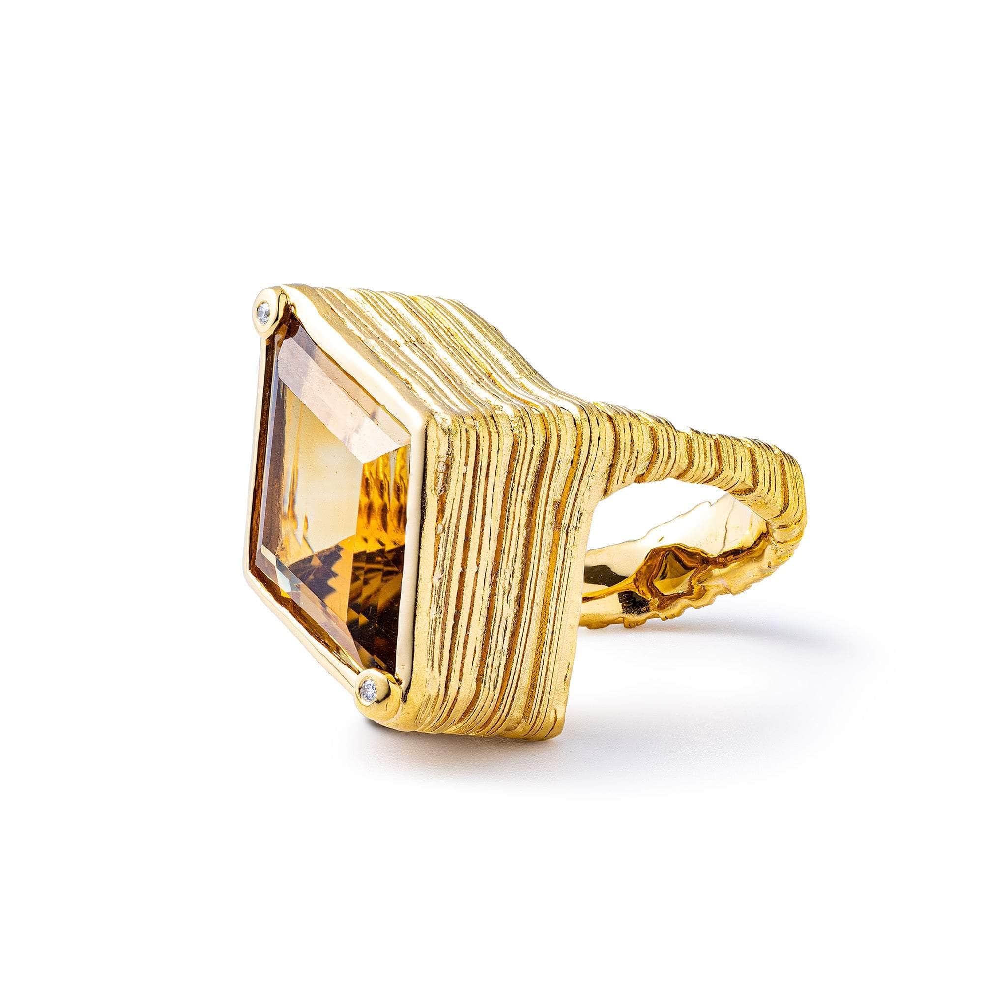 Fraser Citrine and Diamond Ring