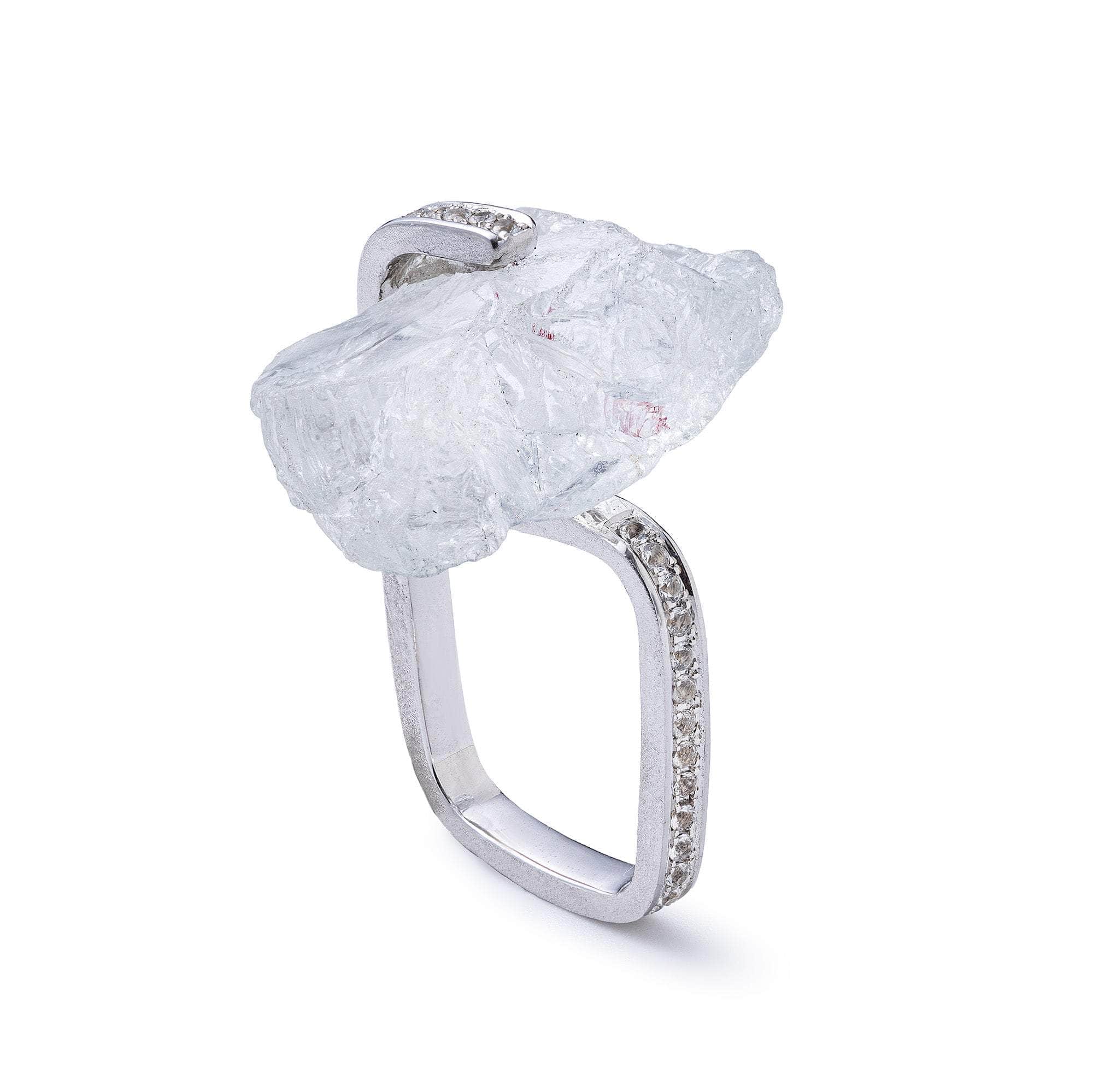 Sofis Rough Quartz and Topaz Ring