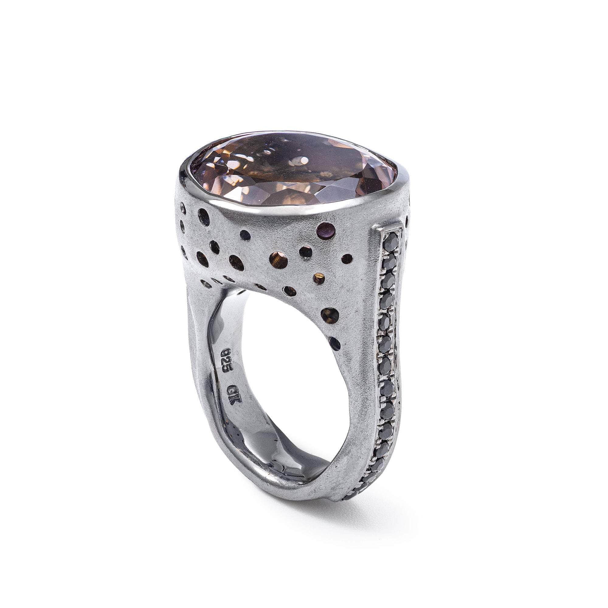 Toba Ametrine and Spinel Ring
