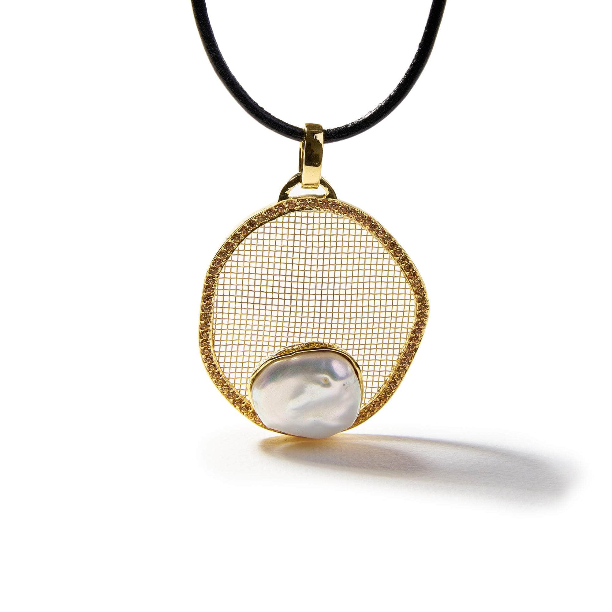 Rither Baroque Pearl and Yellow Sapphire Pendant GERMAN KABIRSKI