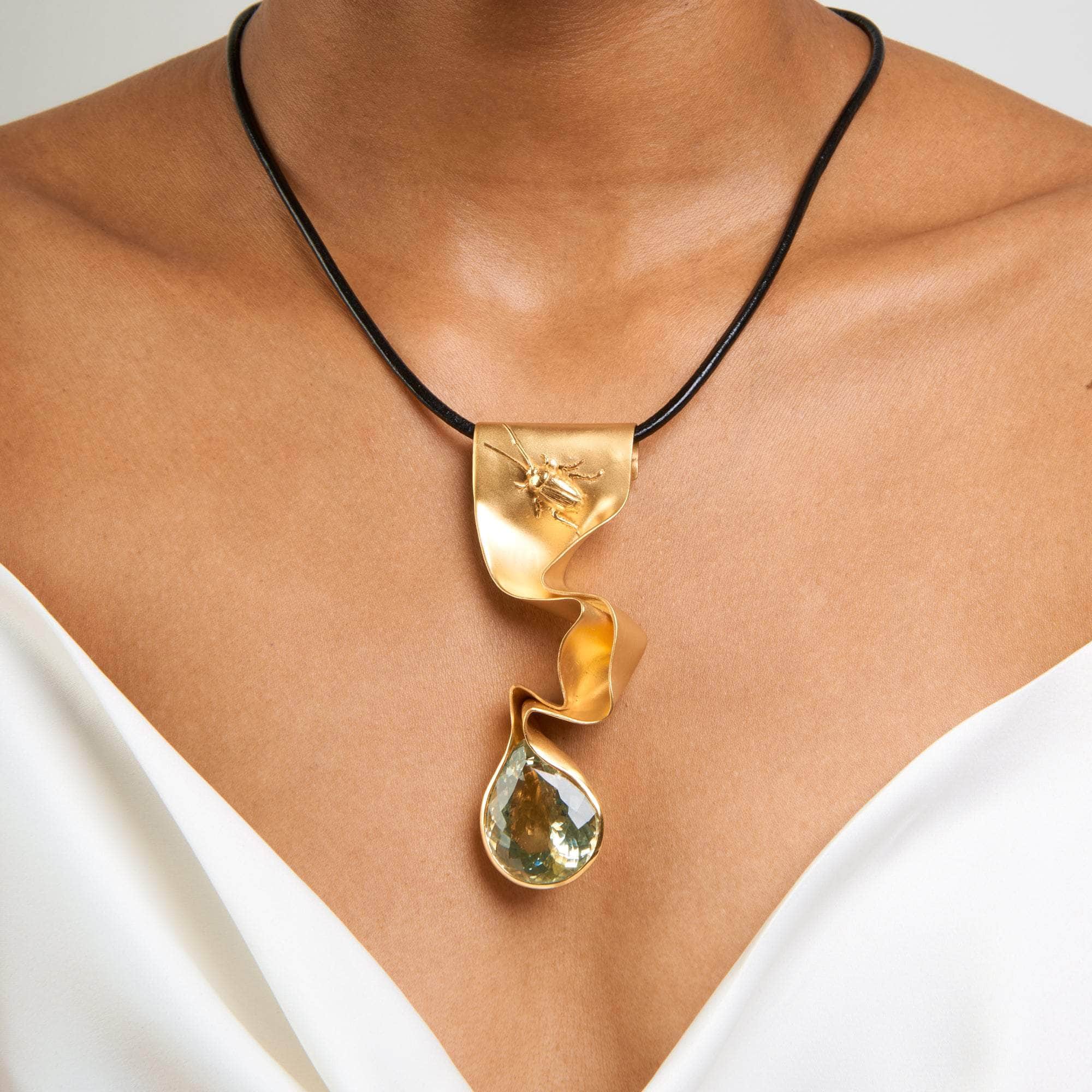 Aphrodite Green Amethyst Pendant GERMAN KABIRSKI