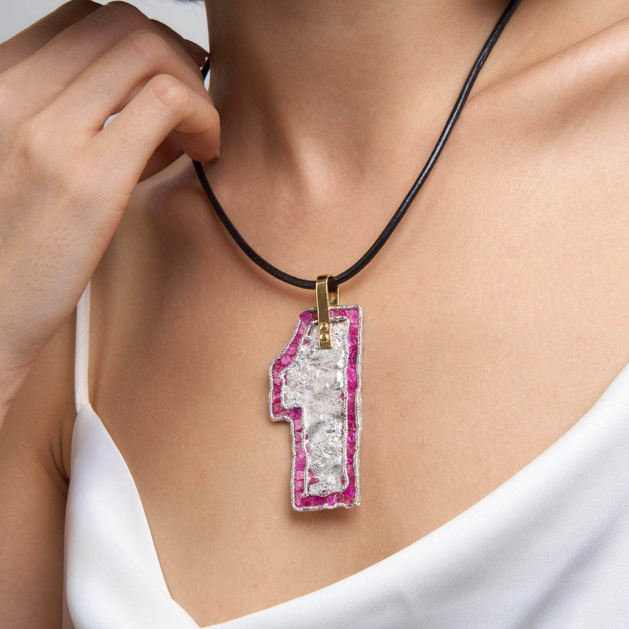 Aka Rough Ruby Pendant GERMAN KABIRSKI