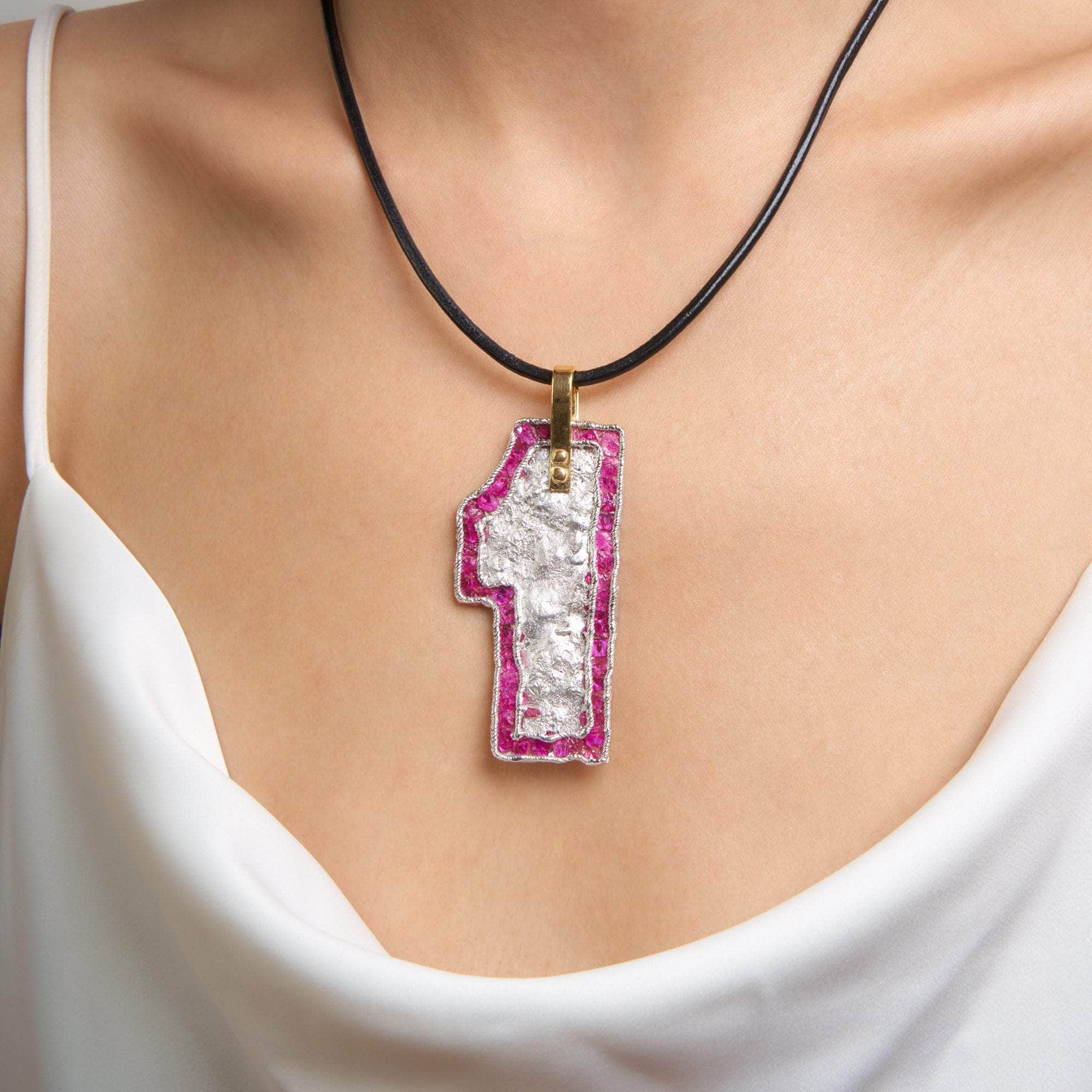 Aka Rough Ruby Pendant GERMAN KABIRSKI