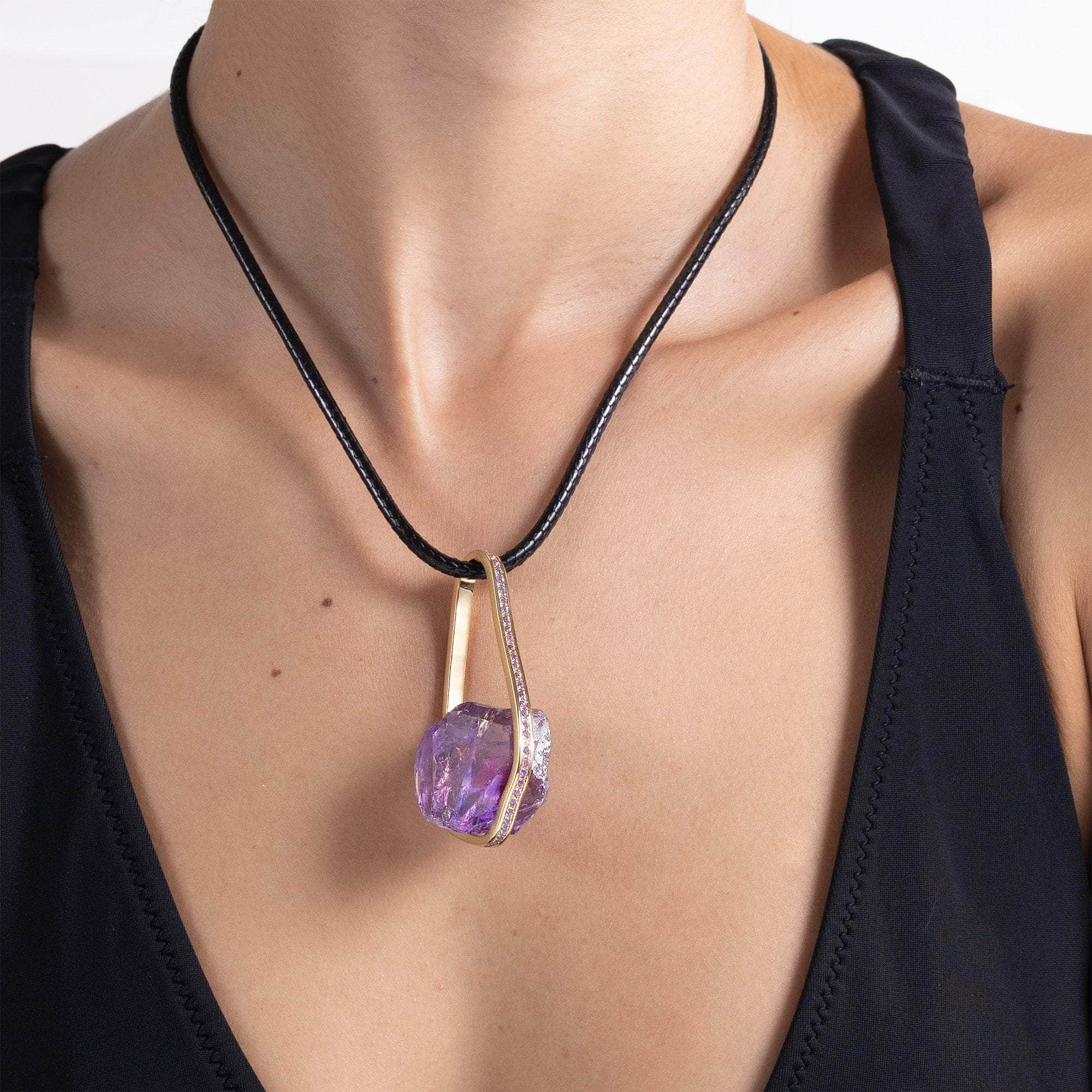Morado Rough Amethyst Pendant