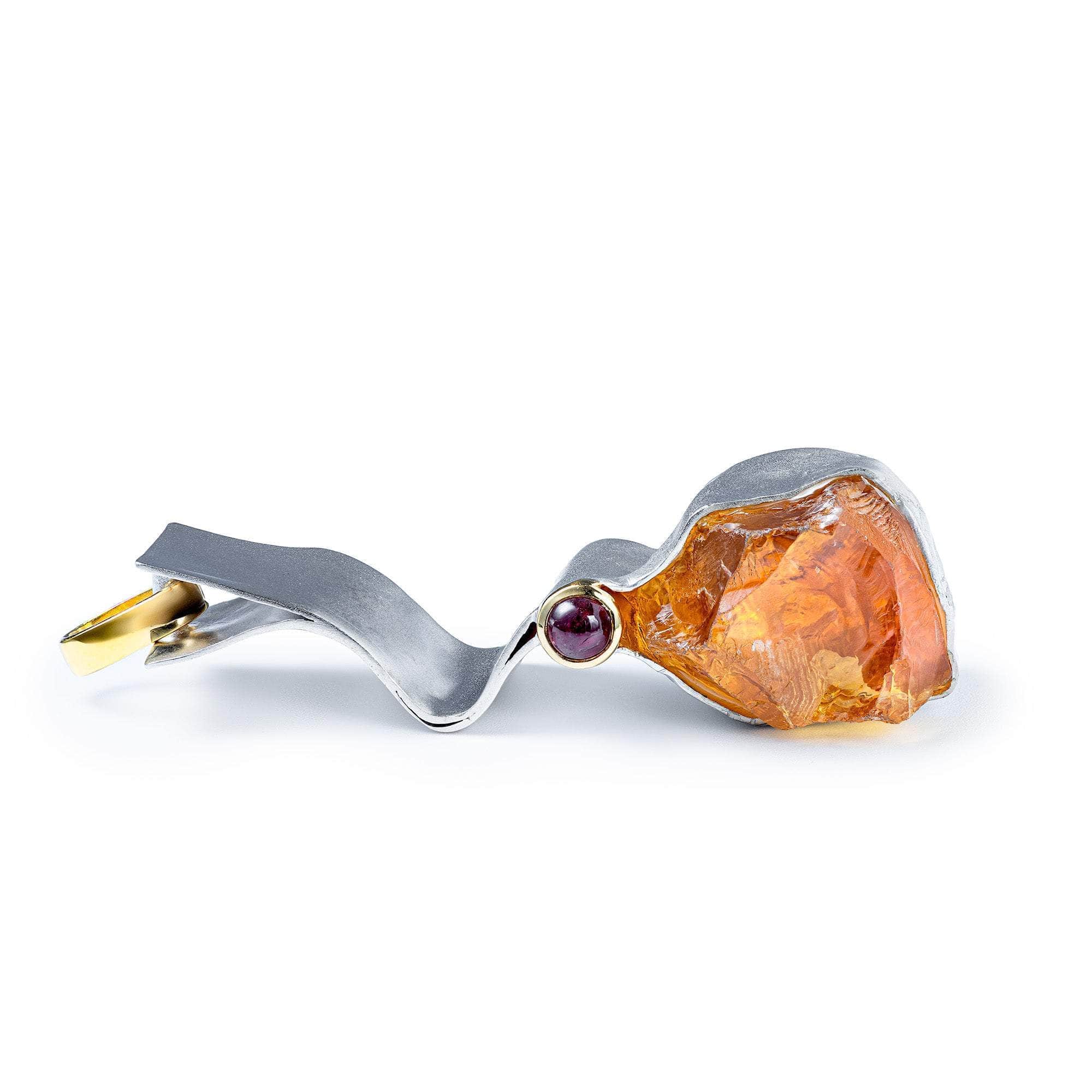 Ajax Citrine and Tourmaline Pendant