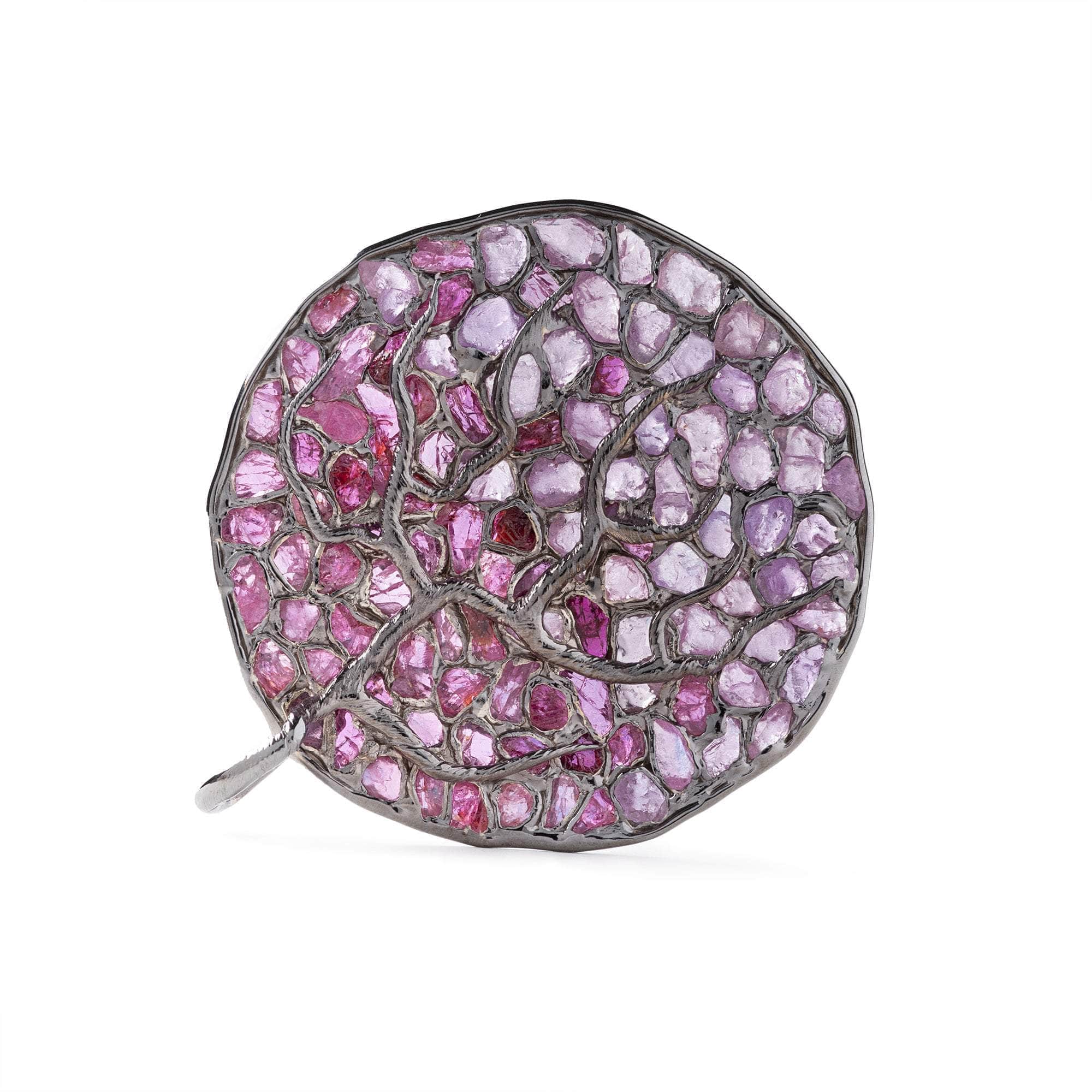 Eponah Rough Ruby and Rough Sapphire Pendant